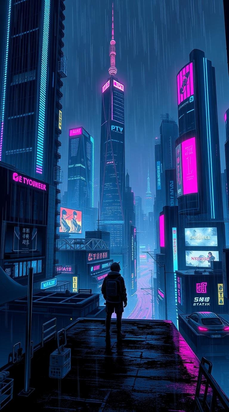 Cyberpunk city wallpaper HD