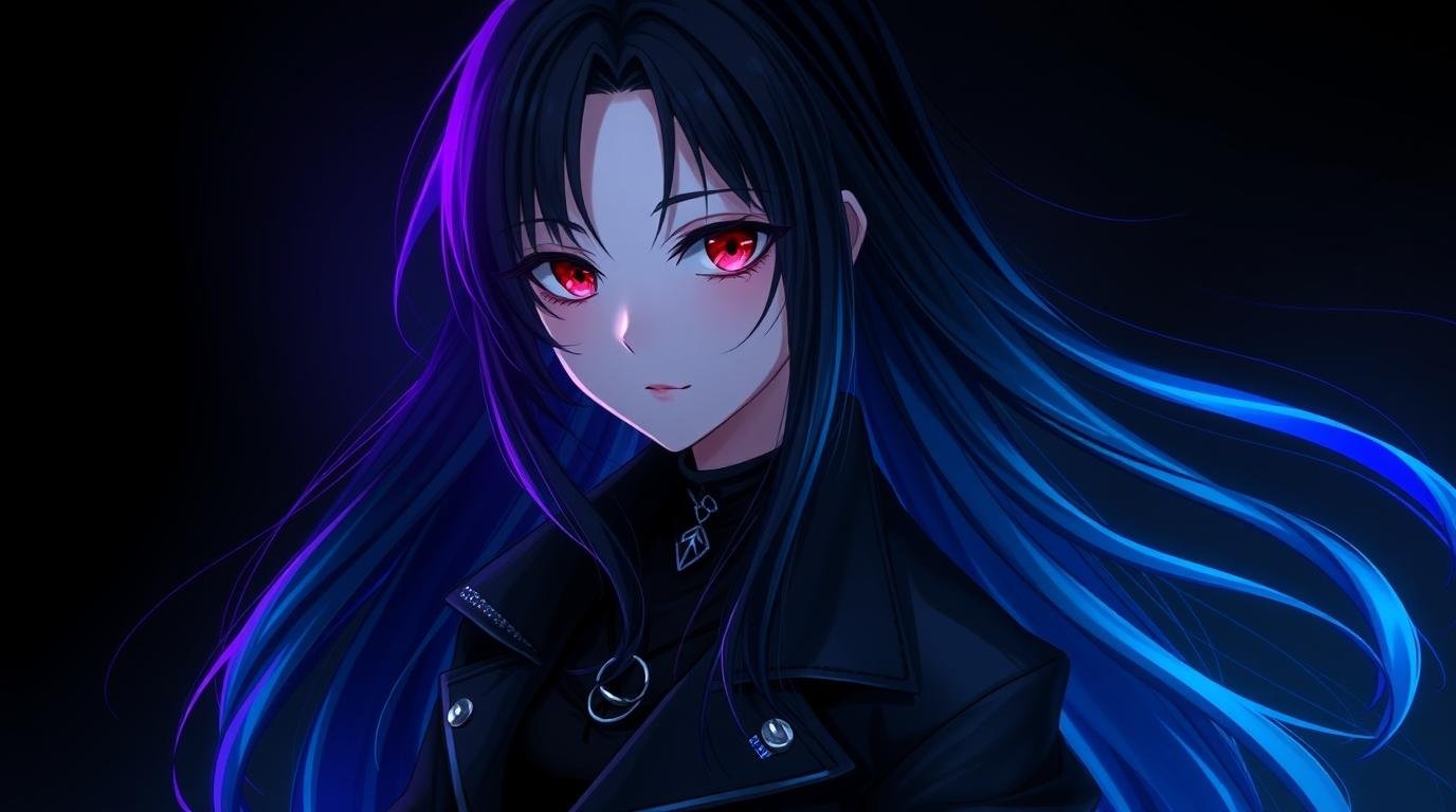 Dark Anime Girl wallpaper - Free stock photo by D3F4ULT .