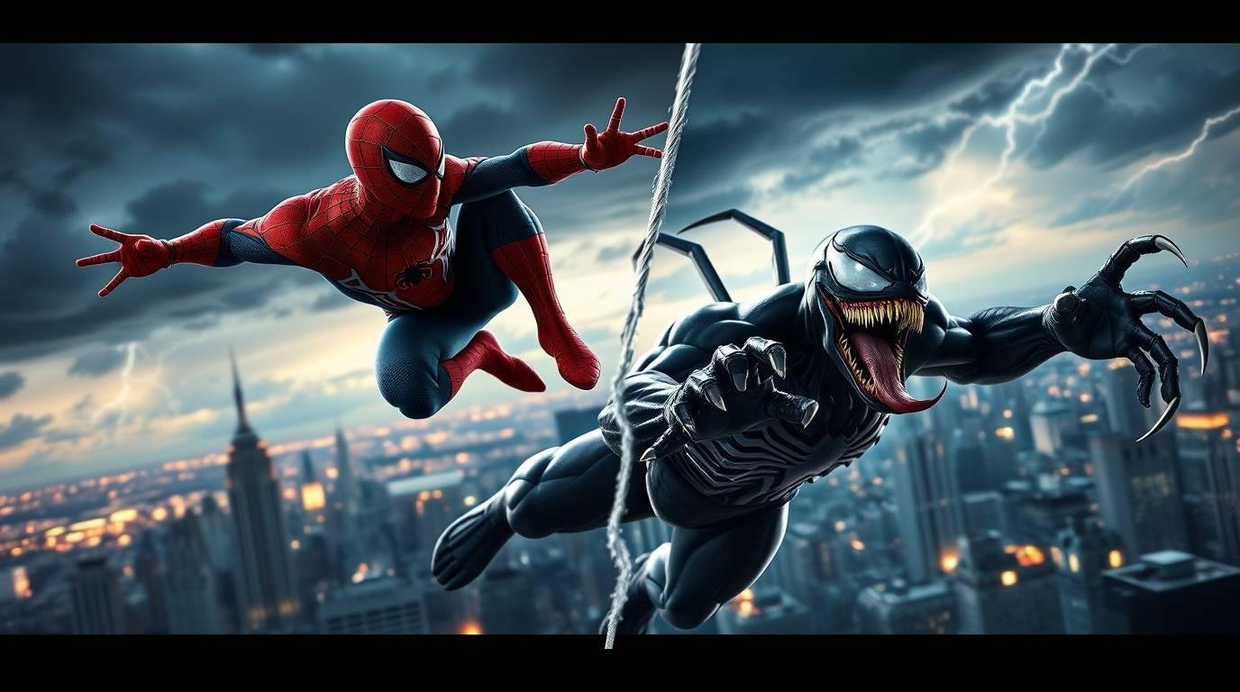 Download Free Spider-Man And Venom Wallpaper loading=