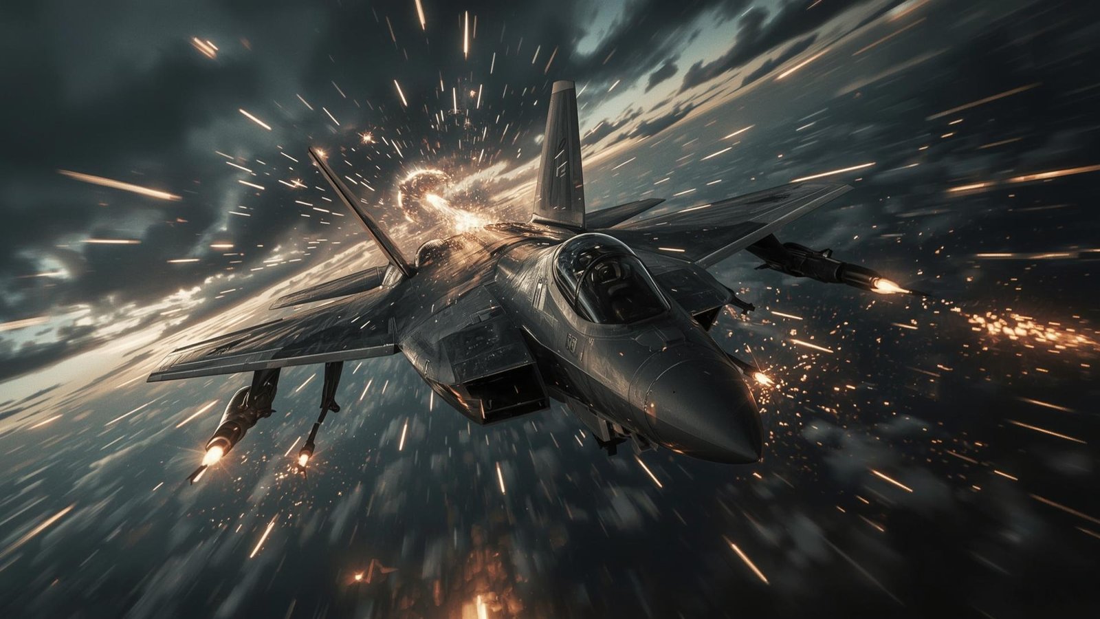Download Free Fighter Jet Firing Missiles Wallpaper 4K loading=