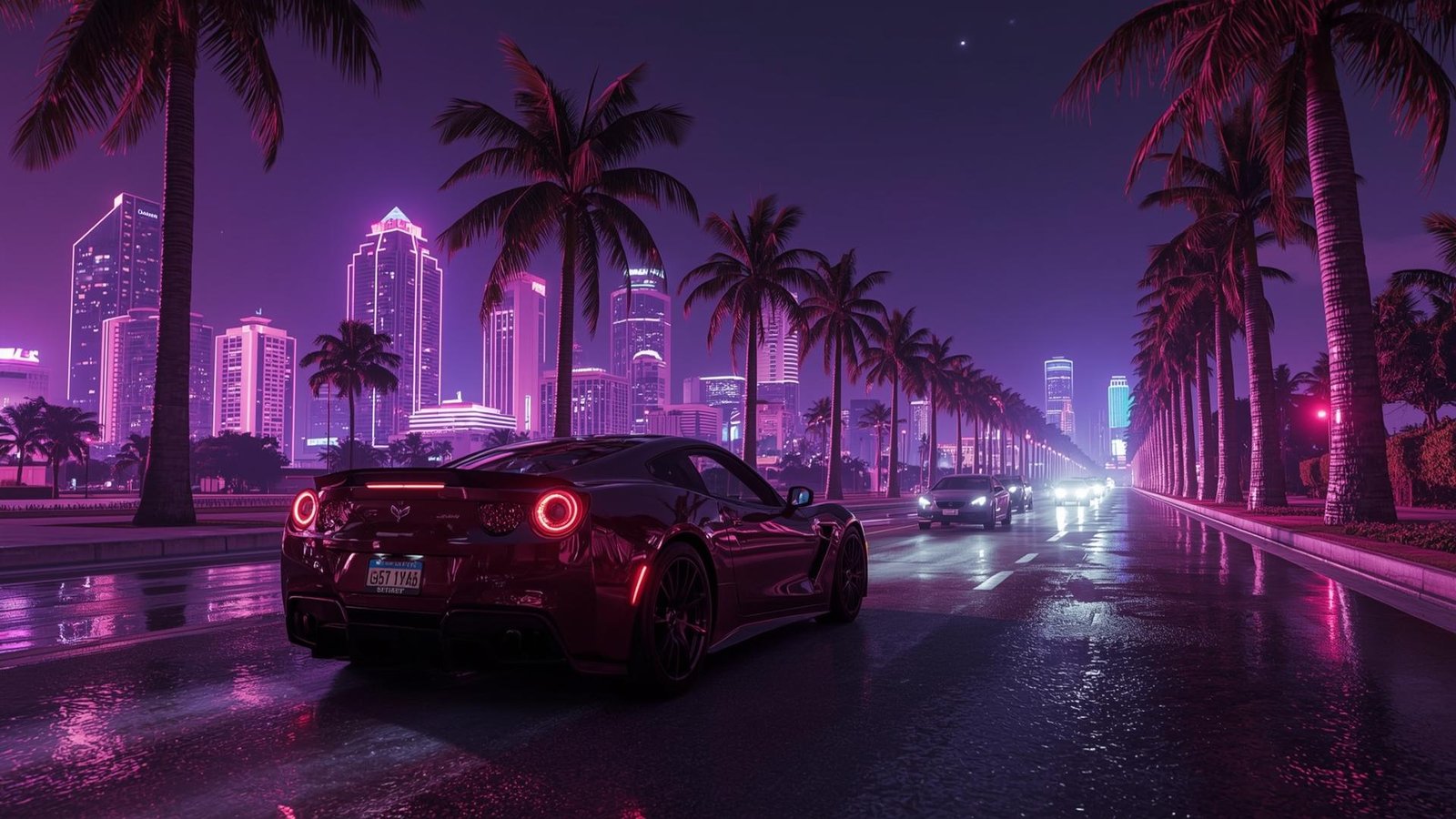 Download Free gta 6 neon city wallpaper loading=