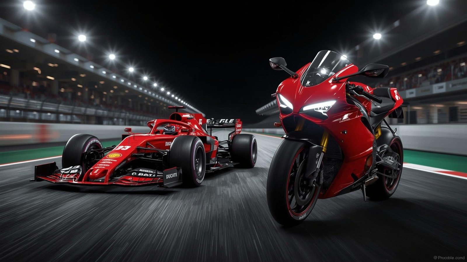 Download Free Car and Motorcycle Duo Wallpaper loading=