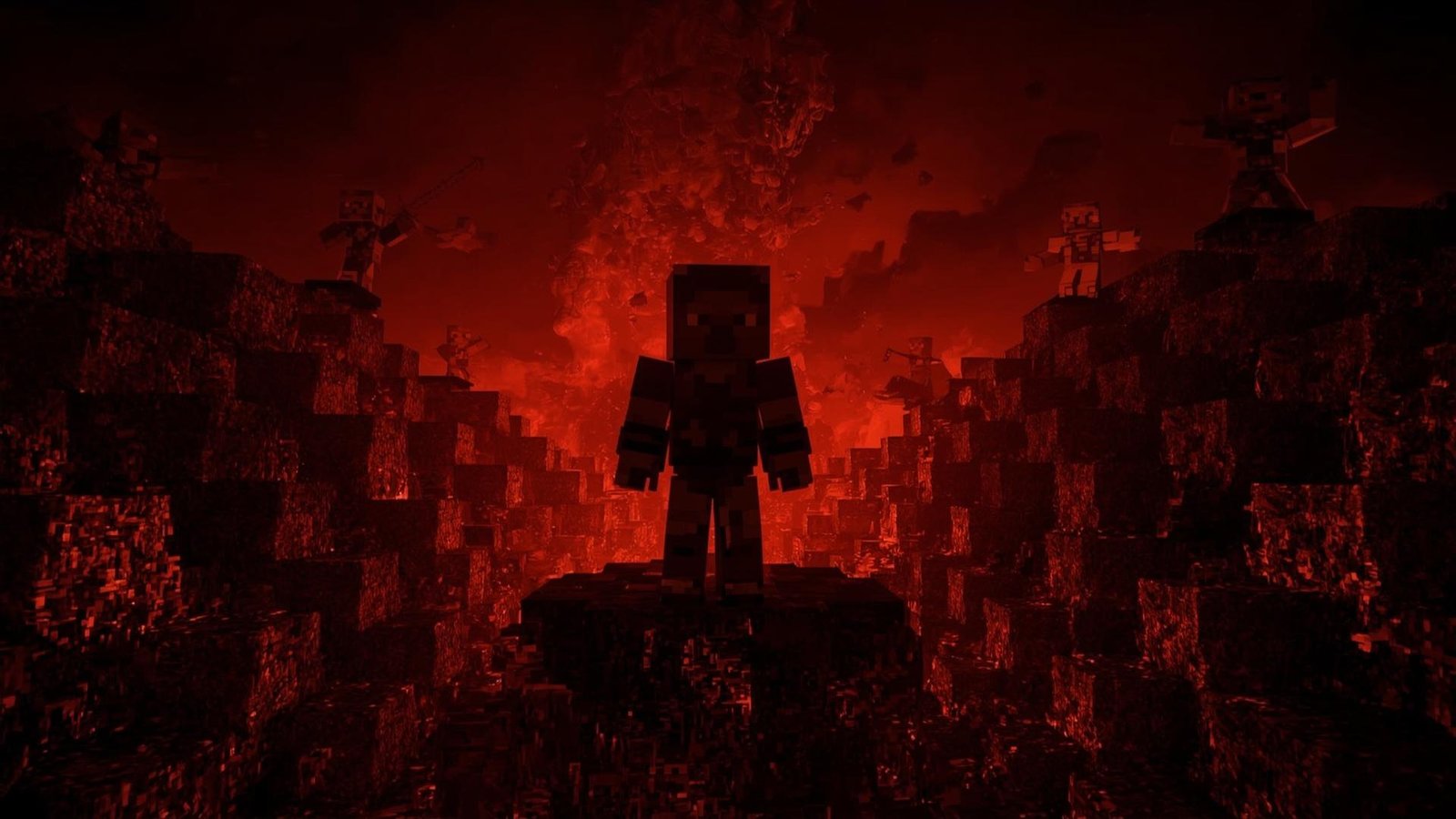 Download Free Atmospheric Minecraft Pixel Art loading=