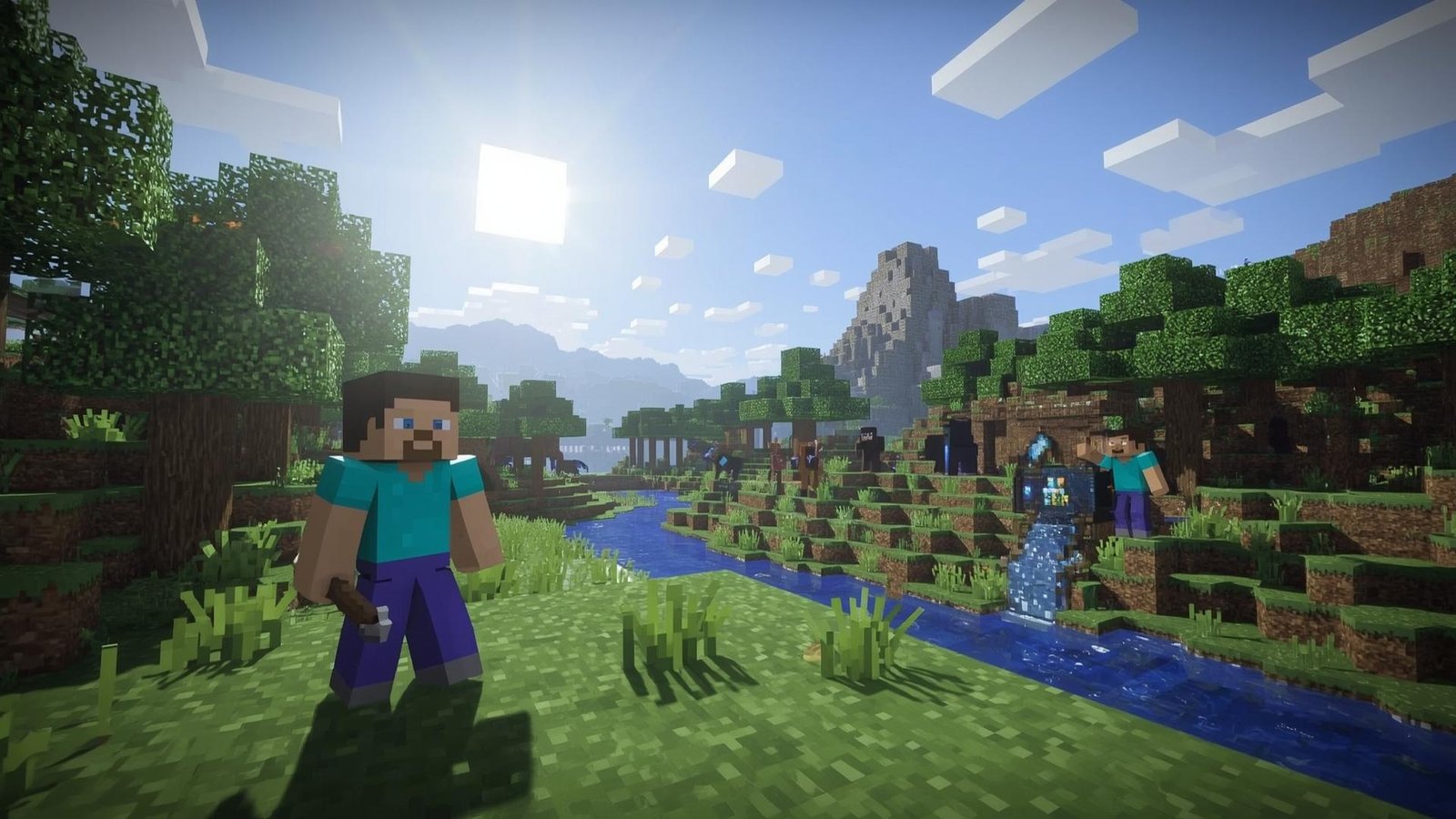 Download Free Classic Minecraft Voxel Wallpaper loading=