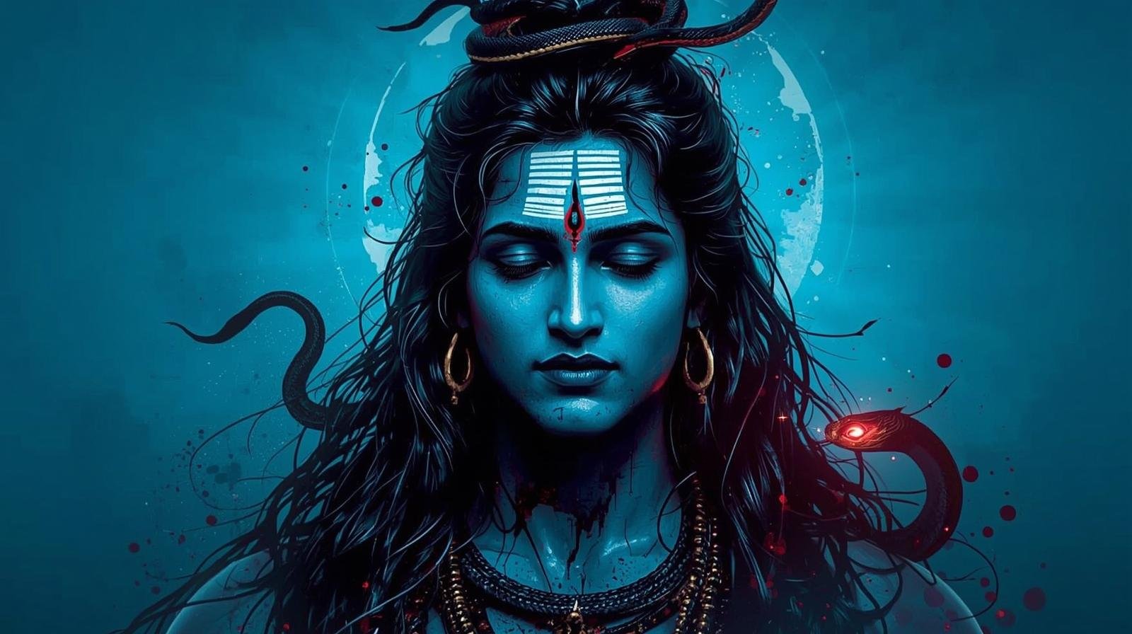 Download Free Blue Mahadev Wallpaper 4k loading=