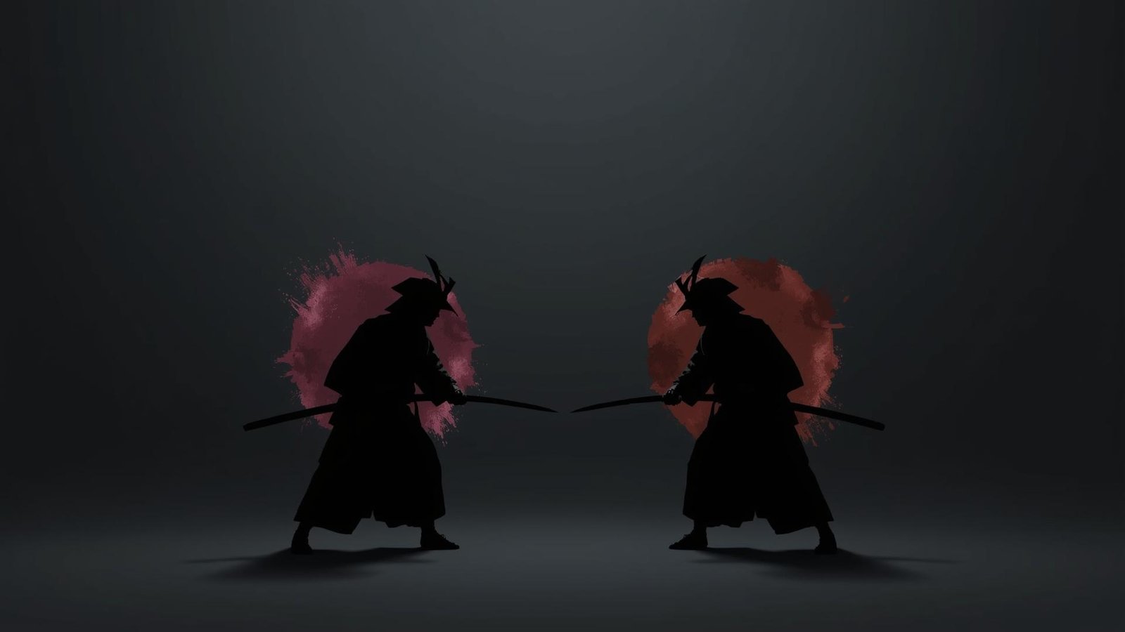 Download Free Samurai Duel Minimal Wallpaper loading=