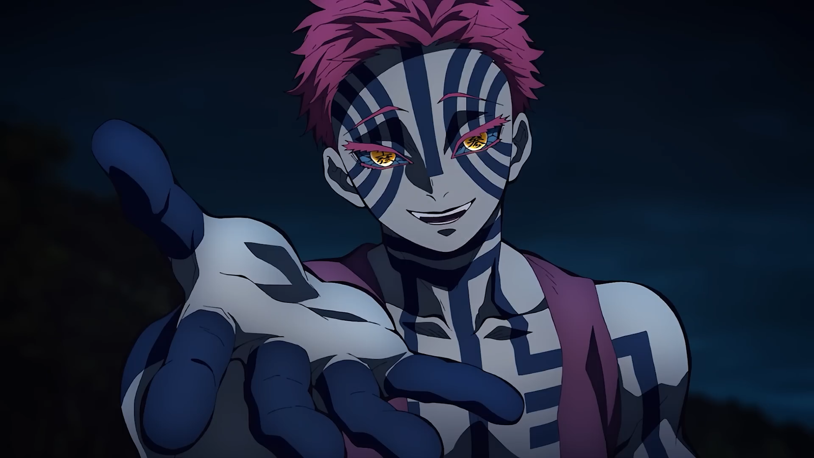 Download Free Akaza Demon Form Anime Wallpaper loading=