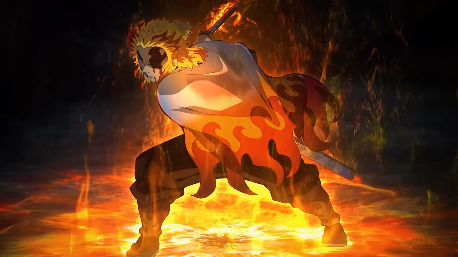 Download Free Rengoku Lock Screen Wallpaper loading=