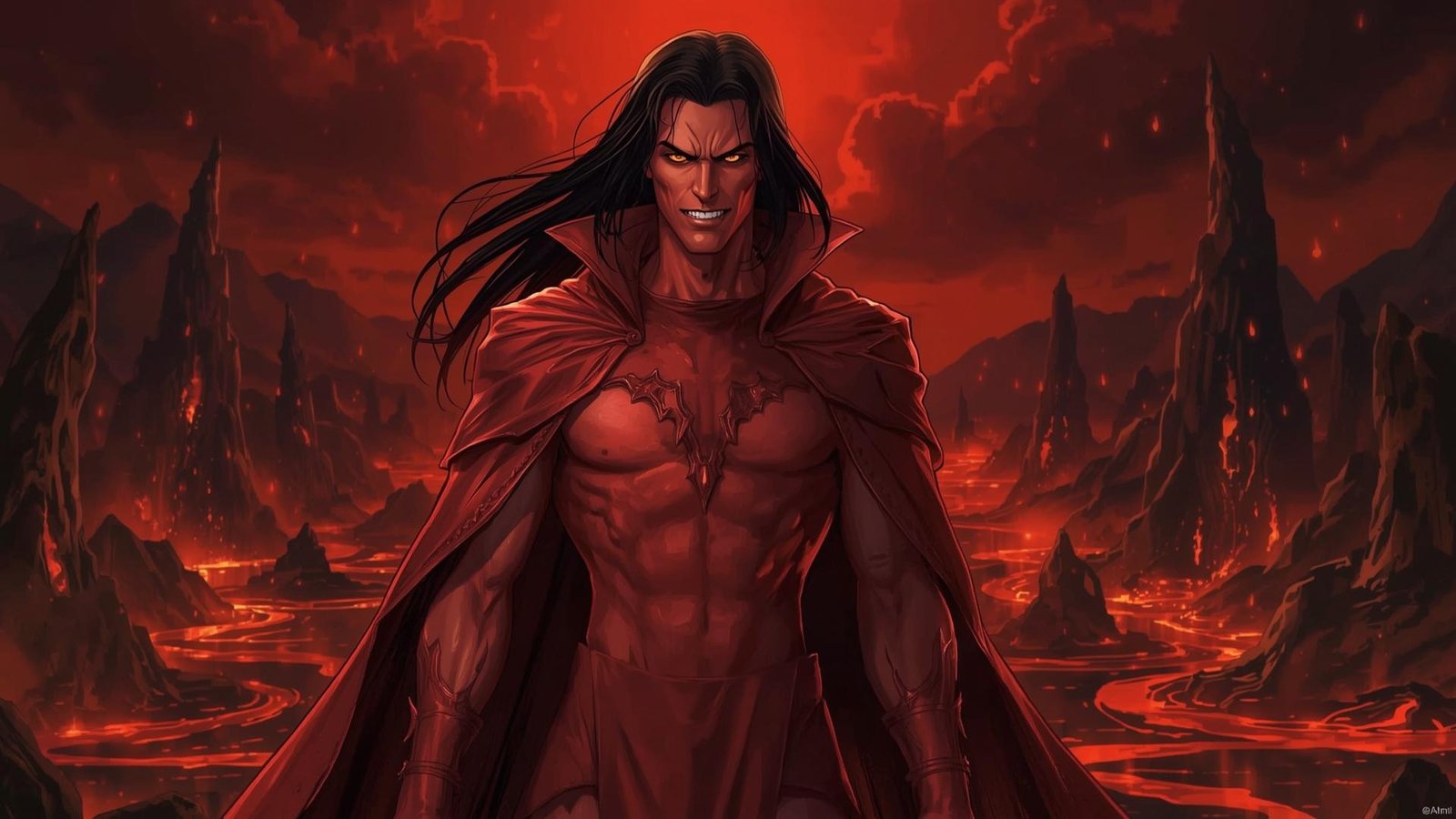 Download Free Dark Mephisto Aesthetic Wallpaper loading=