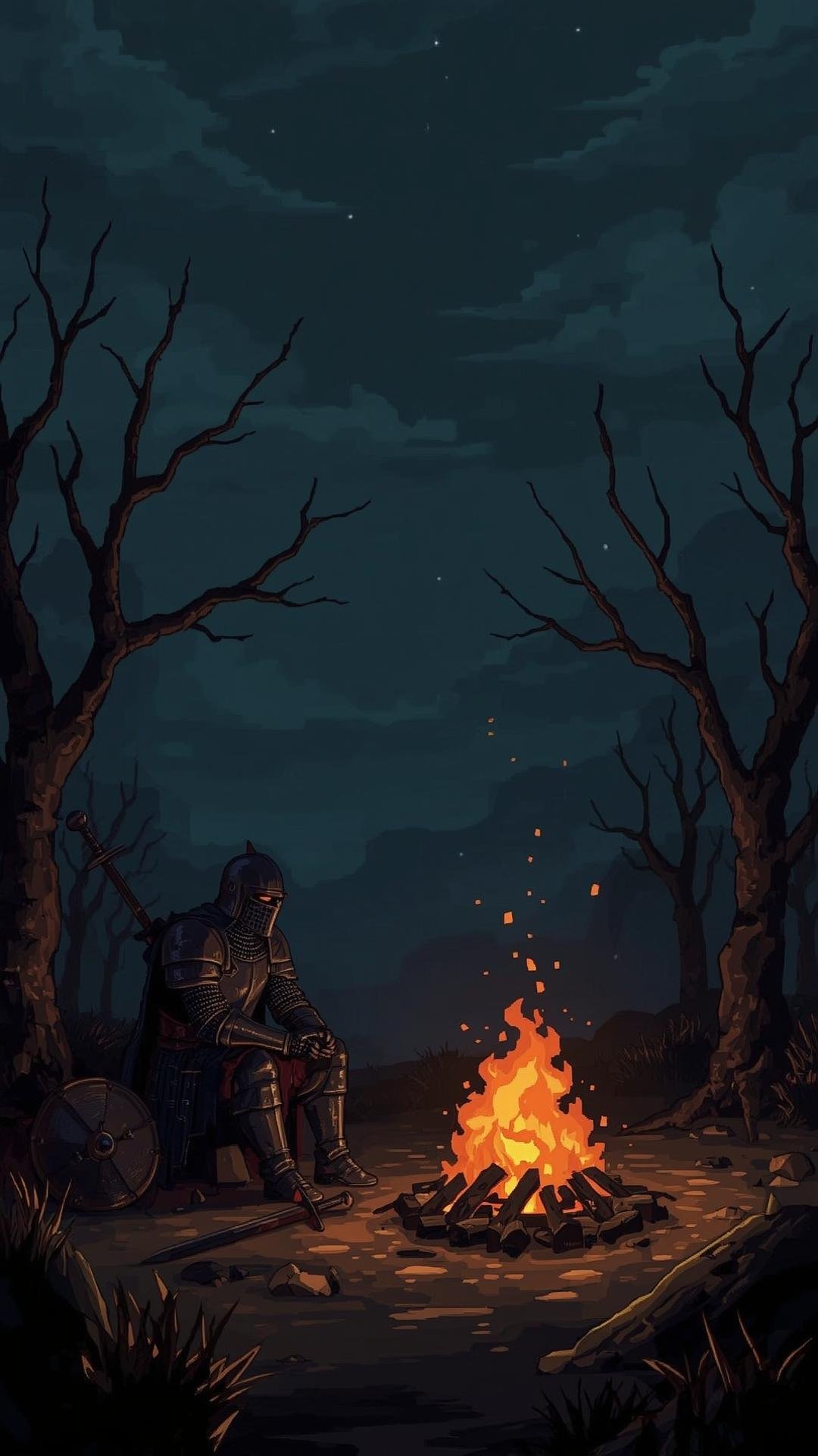 Download Free Pixel Knight Wallpaper for Mobile