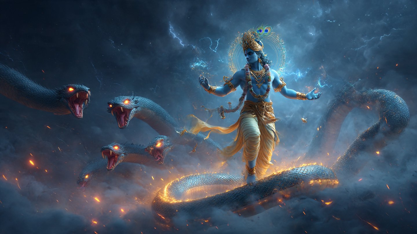 Kaliya Mardan Krishna Wallpaper - Download at FreezyStock