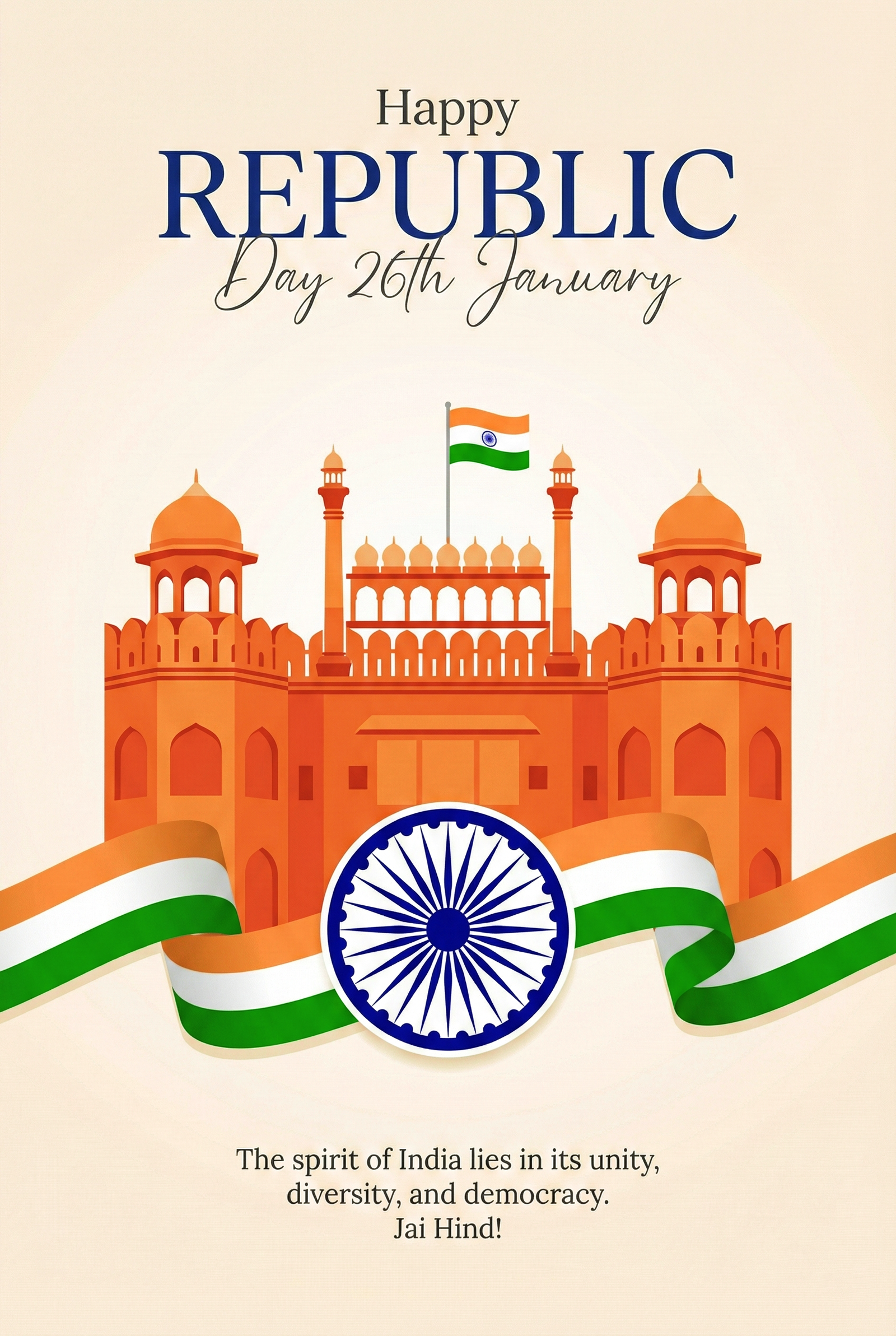 Happy Republic Day 26 January - Download at FreezyStock