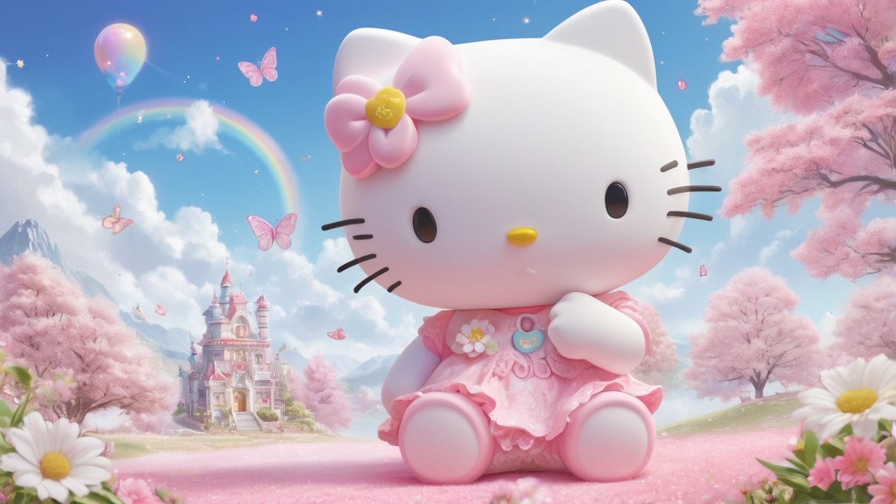 Hello Kitty Minimal Laptop Wallpaper - Download at FreezyStock