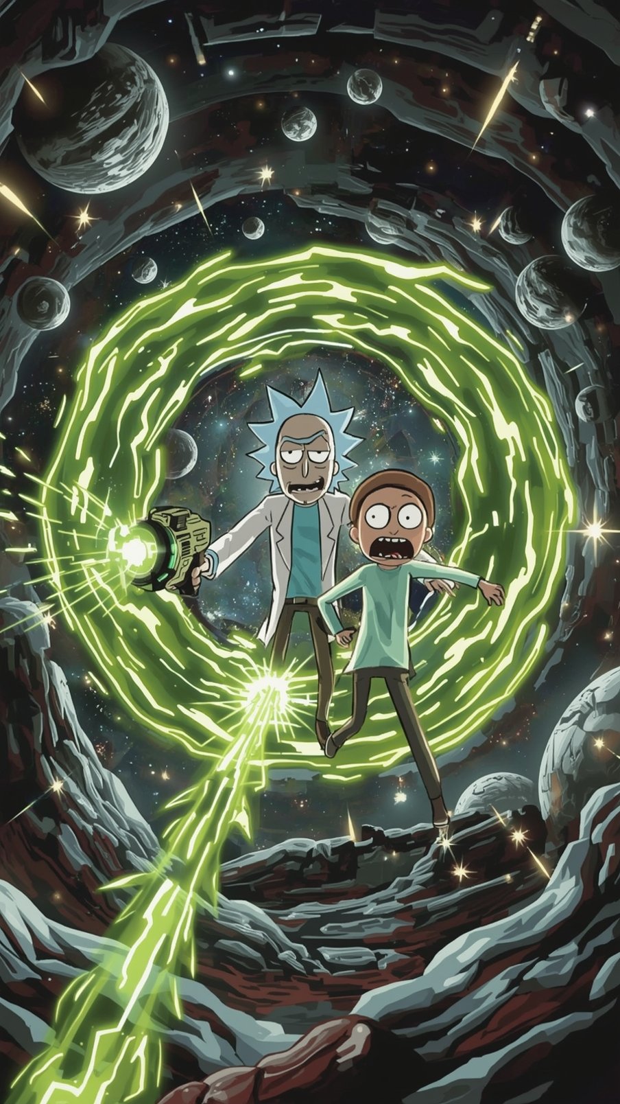 Rick And Morty Portrait Mobile Wallpaper HD 4K wallpaper for mobile and desktop, free HD background download for iPhone and laptop - FreezyStock
