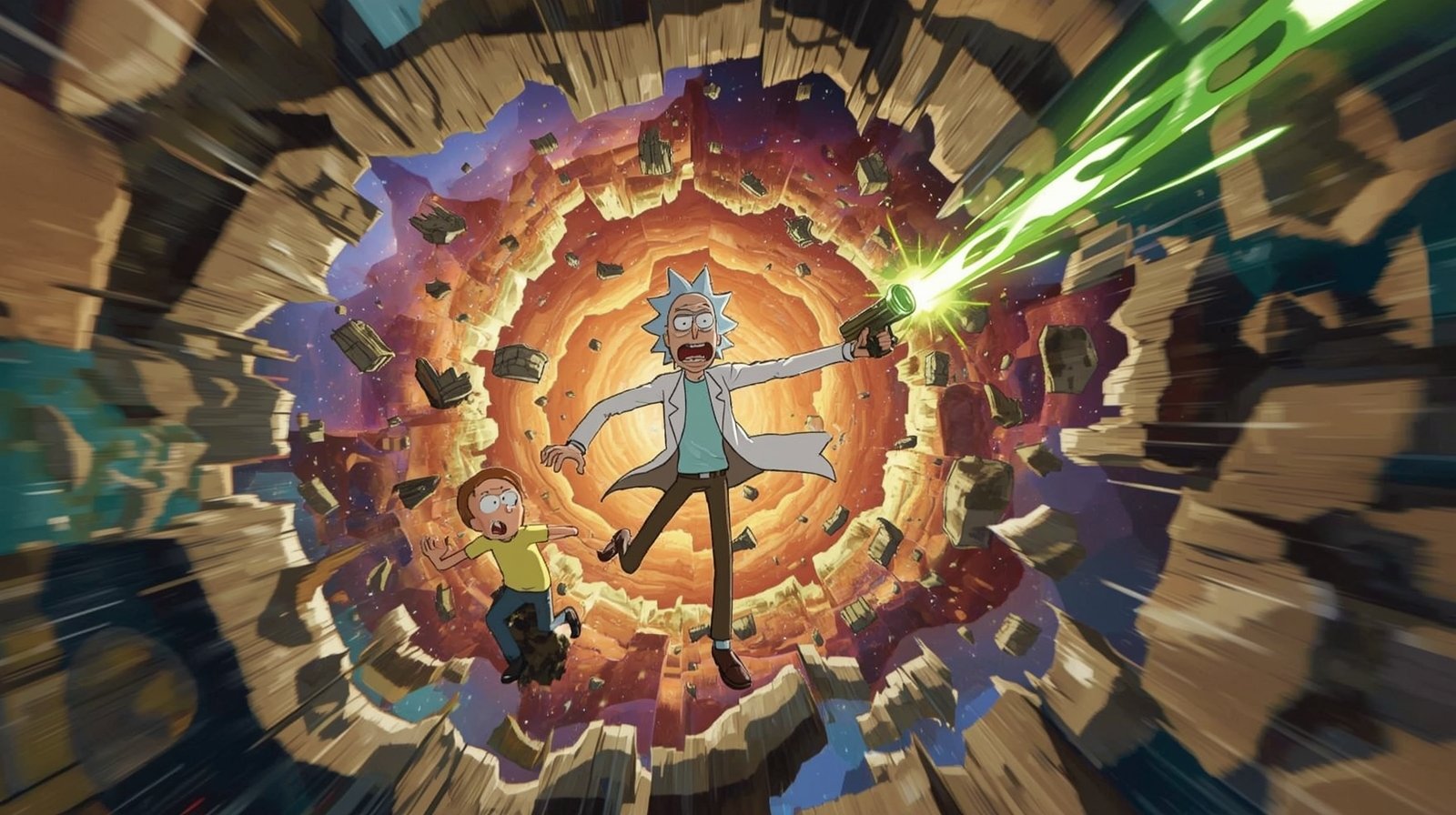 Rick And Morty Trippy Laptop Wallpaper HD 4K wallpaper for mobile and desktop, free HD background download for iPhone and laptop - FreezyStock