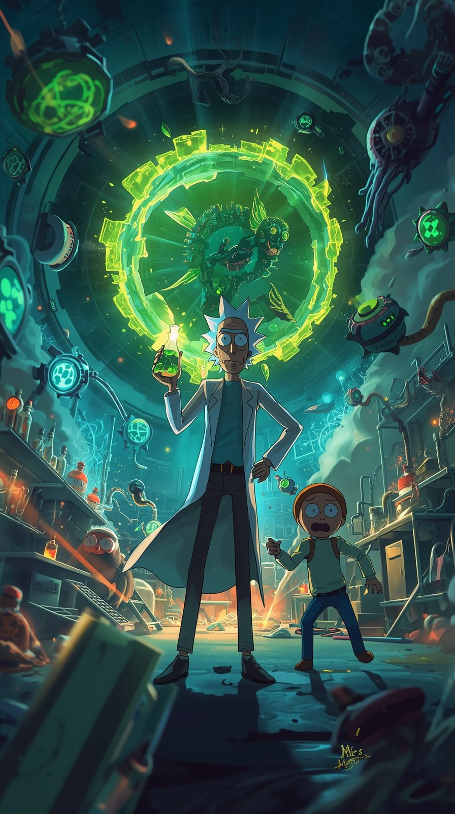 Rick And Morty Vertical Phone Wallpaper HD 4K wallpaper for mobile and desktop, free HD background download for iPhone and laptop - FreezyStock