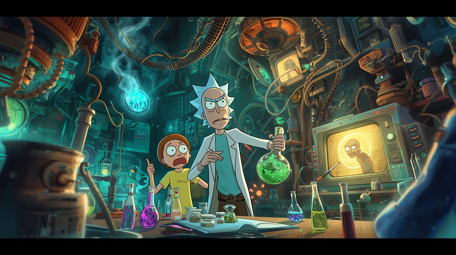 Rick And Morty Aesthetic Laptop Wallpape HD 4K wallpaper for mobile and desktop, free HD background download for iPhone and laptop - FreezyStock