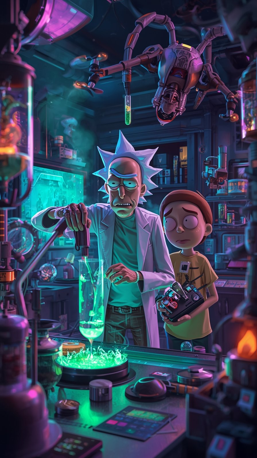 Rick And Morty Dark Phone Wallpaper 4k HD 4K wallpaper for mobile and desktop, free HD background download for iPhone and laptop - FreezyStock