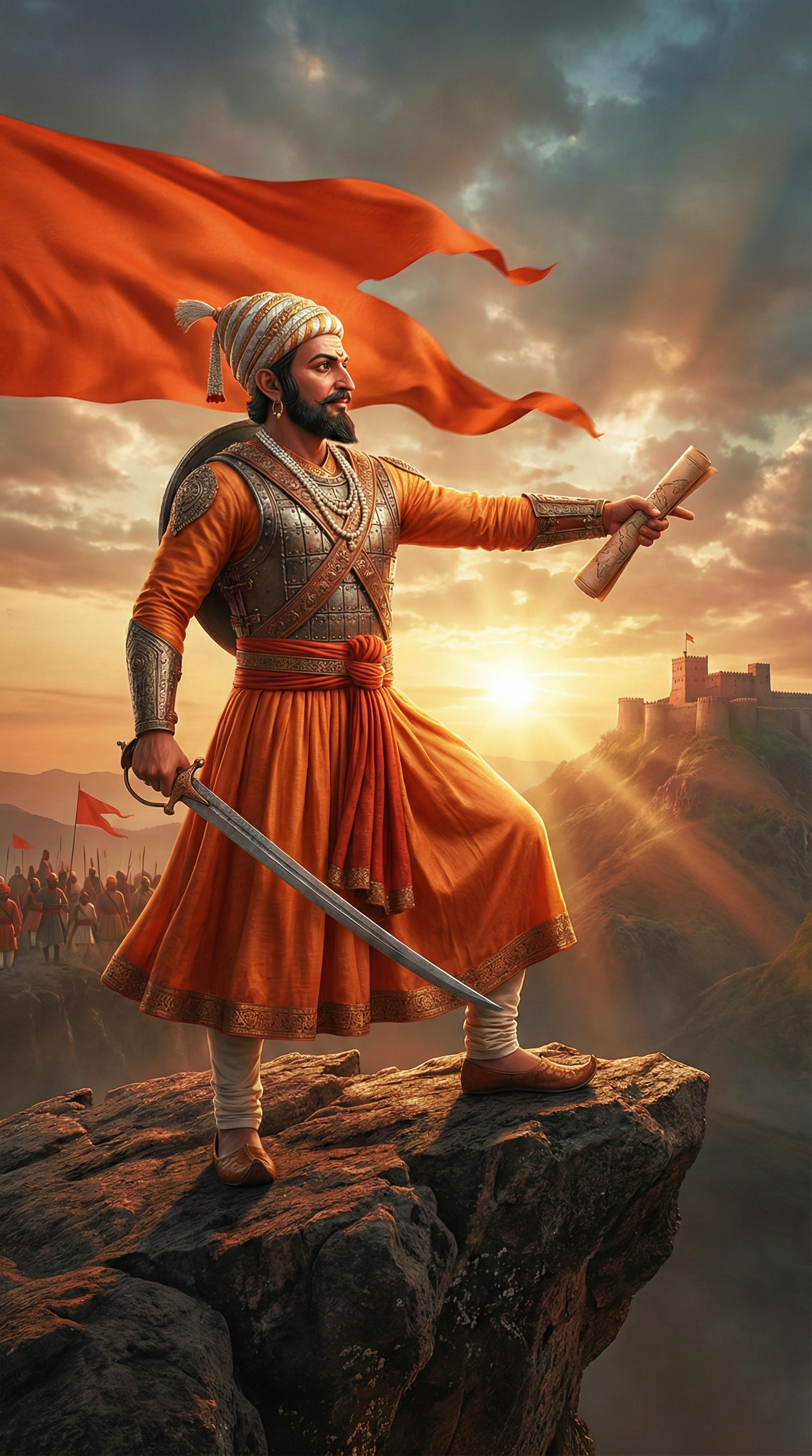 Shivaji Maharaj Hd Phone Wallpaper HD 4K wallpaper for mobile and desktop, free HD background download for iPhone and laptop - FreezyStock