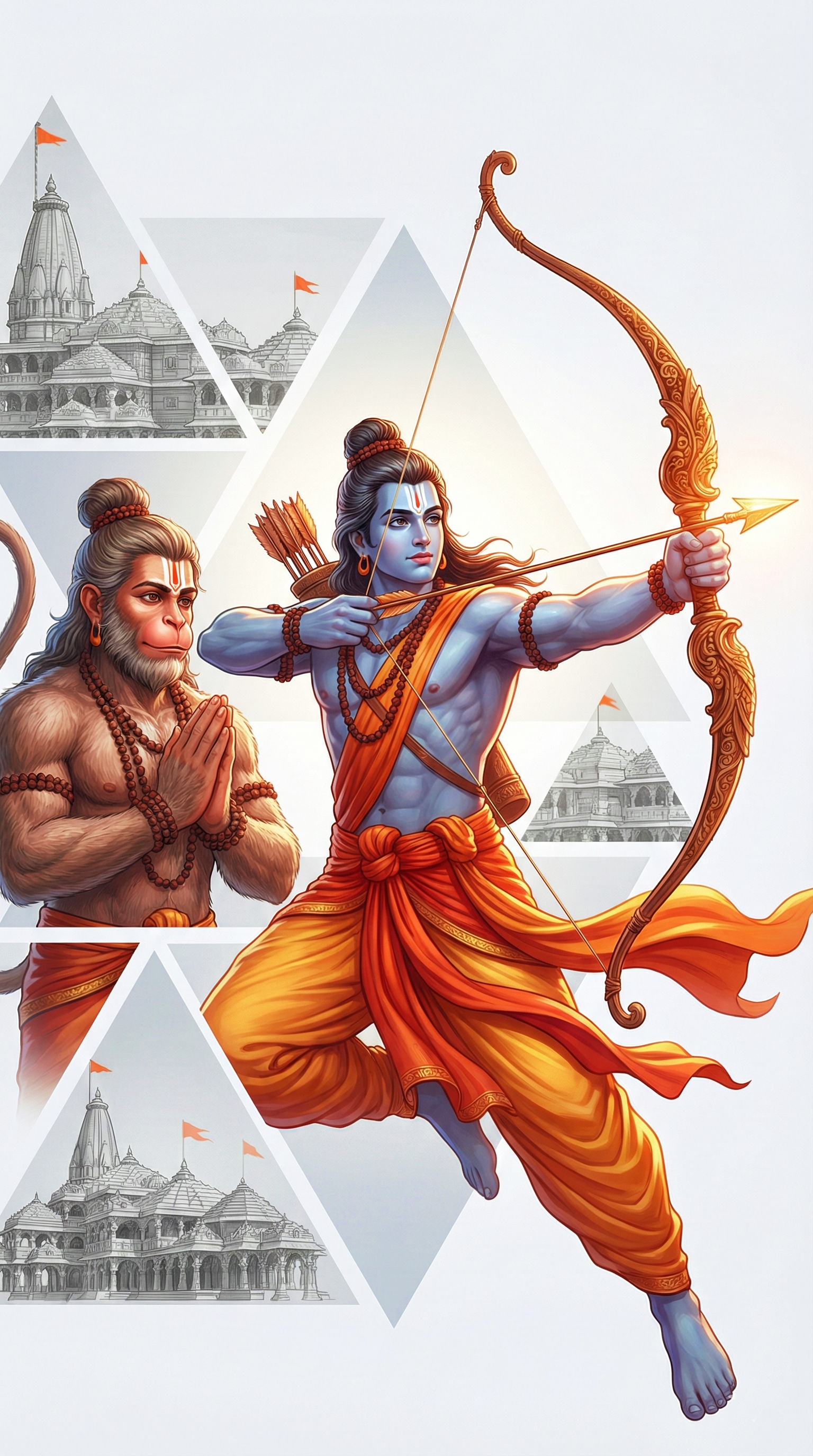 Hanuman Aesthetic Iphone Wallpaper HD 4K wallpaper for mobile and desktop, free HD background download for iPhone and laptop - FreezyStock