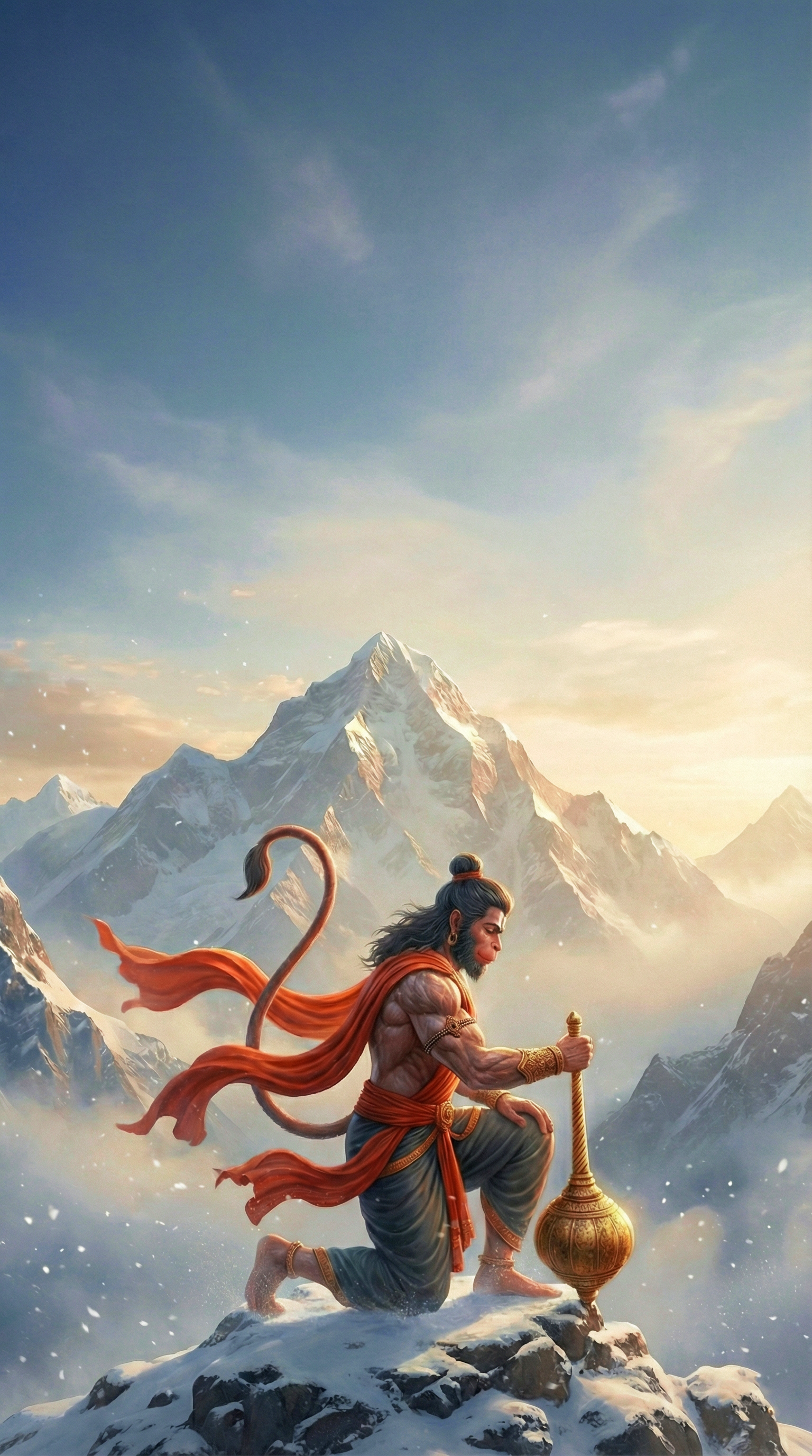 Hanuman Bhakti Iphone Wallpaper 4k HD 4K wallpaper for mobile and desktop, free HD background download for iPhone and laptop - FreezyStock