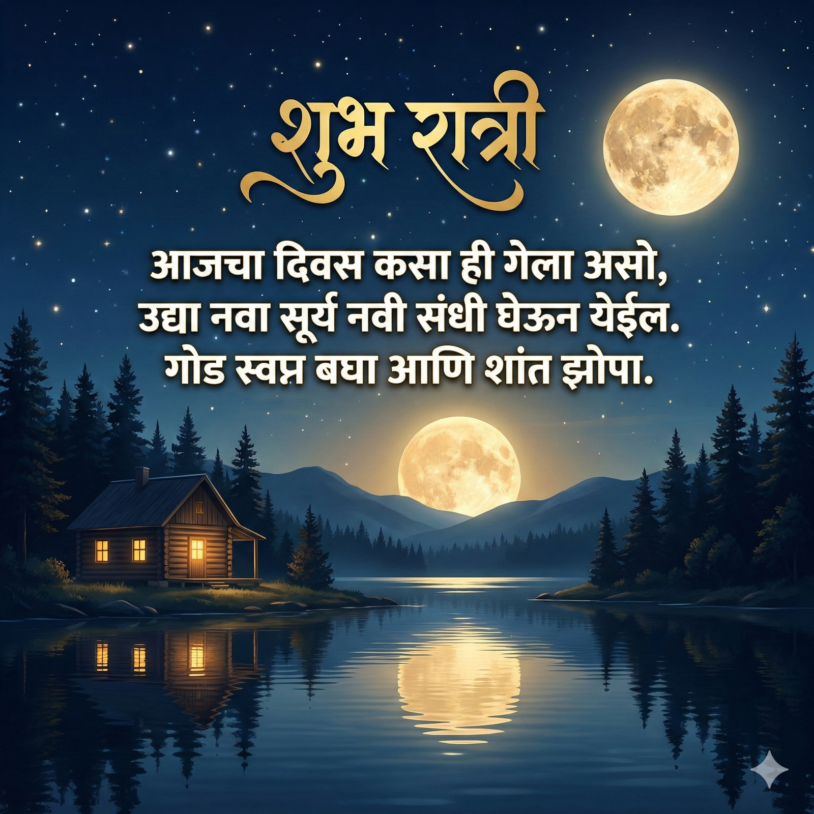 Emotional Good Night Images Marathi HD 4K wallpaper for mobile and desktop, free HD background download for iPhone and laptop - FreezyStock