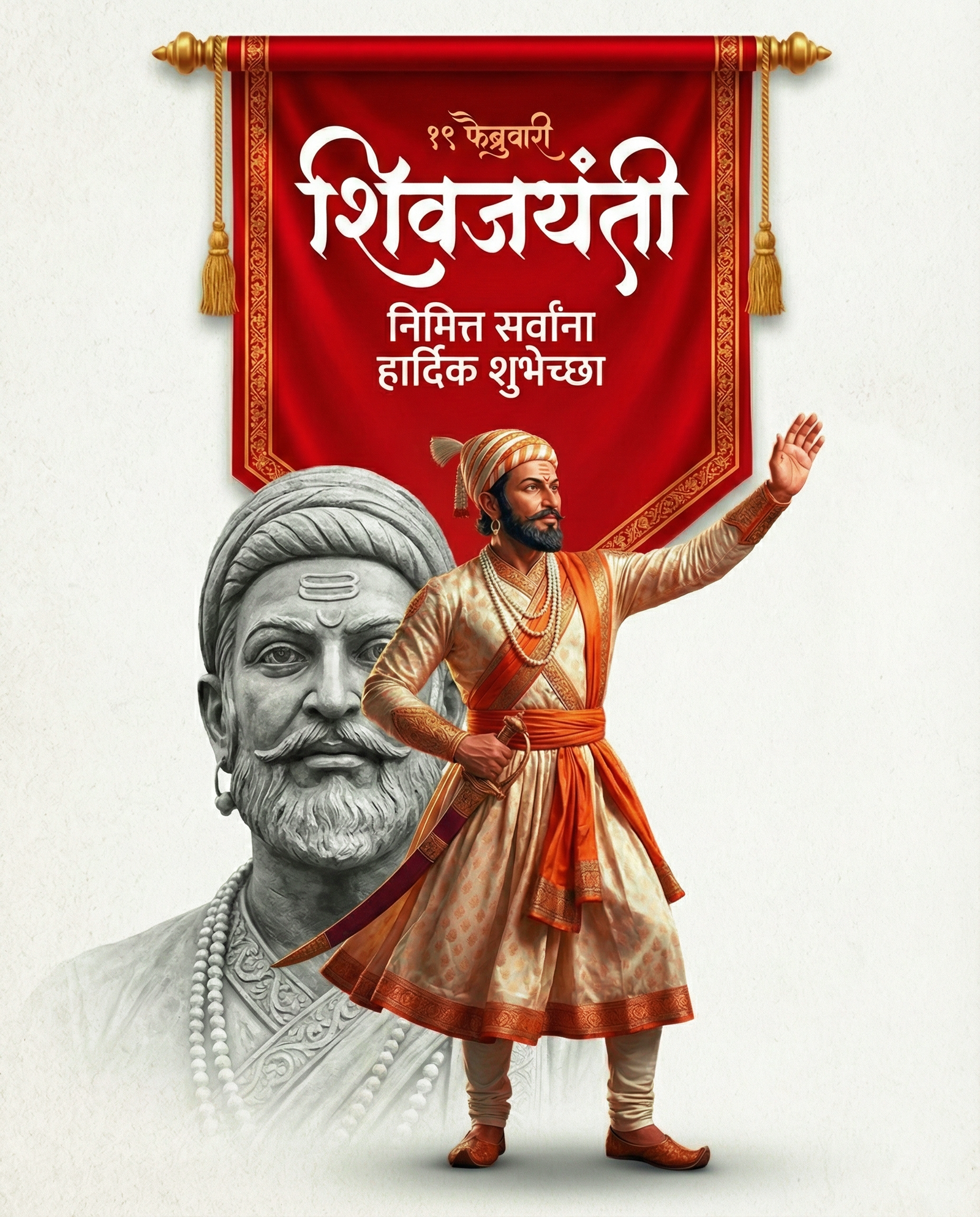 Shiv Jayanti Celebration Post 1080x1080 HD 4K wallpaper for mobile and desktop, free HD background download for iPhone and laptop - FreezyStock