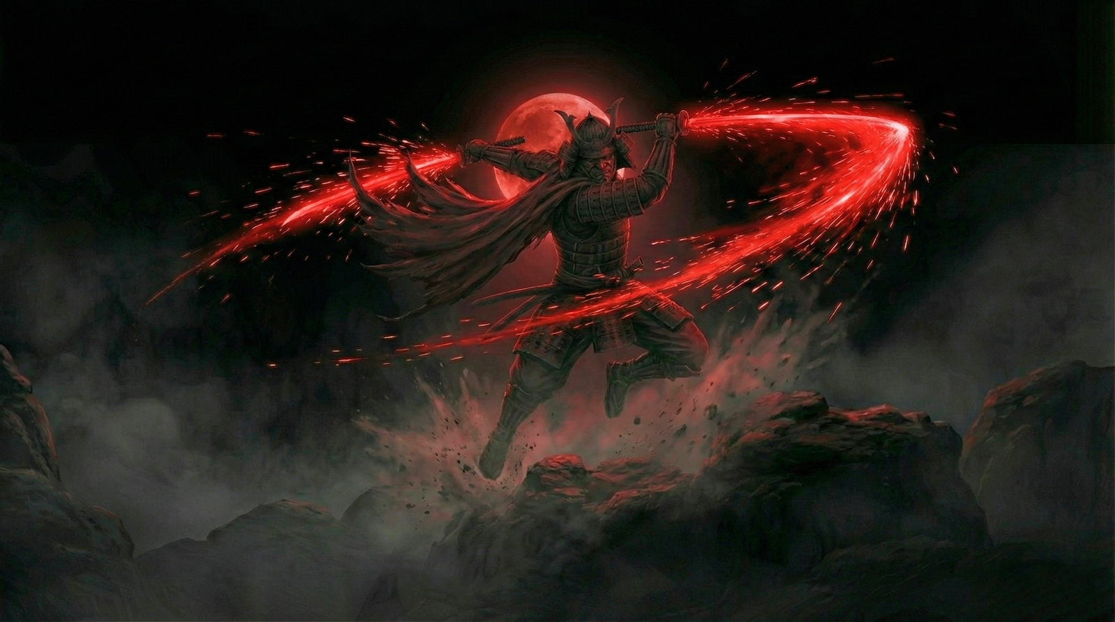 Dark Samurai Sword Wallpaper 4k HD 4K wallpaper for mobile and desktop, free HD background download for iPhone and laptop - FreezyStock