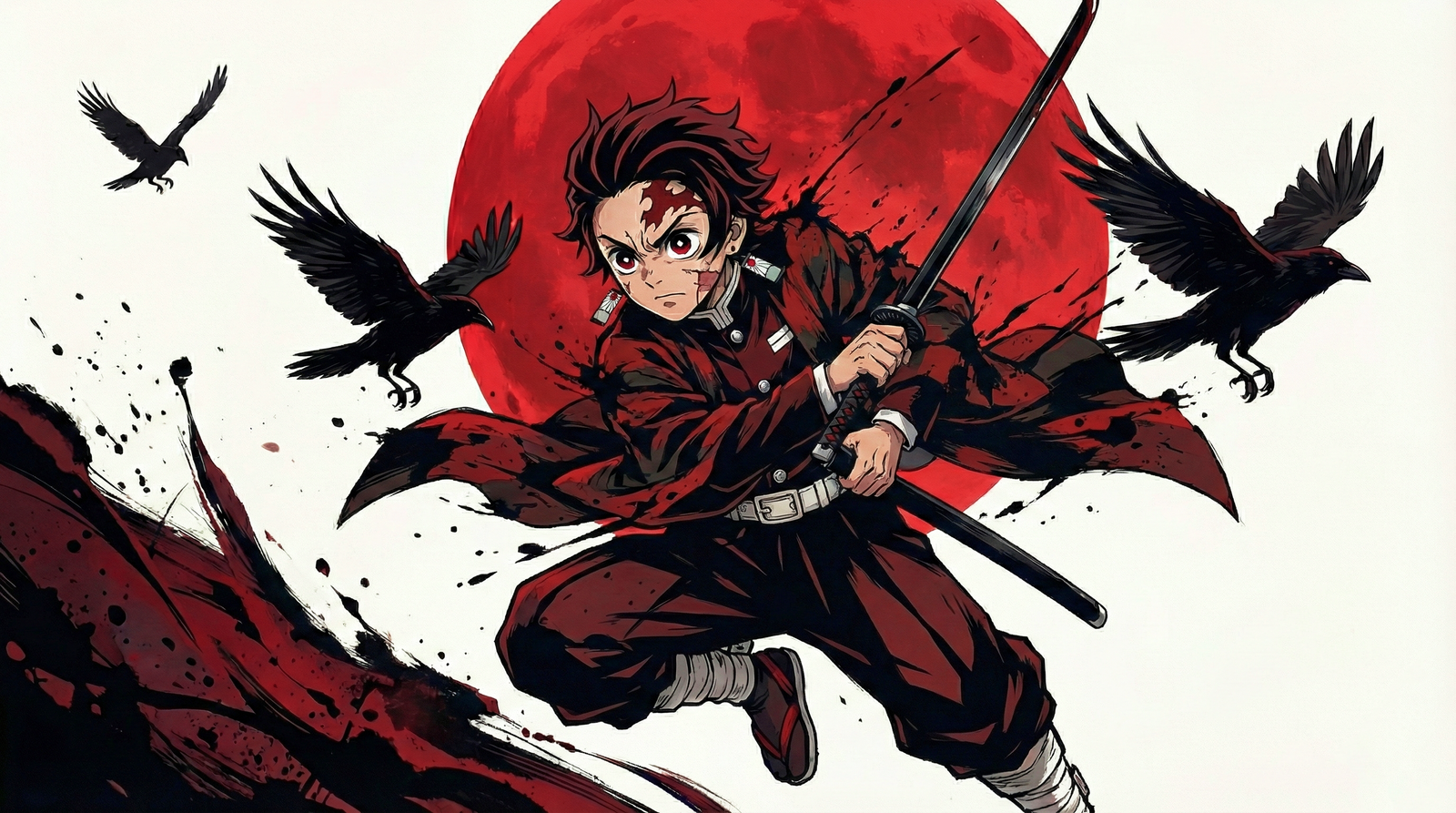 Demon Slayer Wallpaper 4k Night Scene wallpaper 4k hd