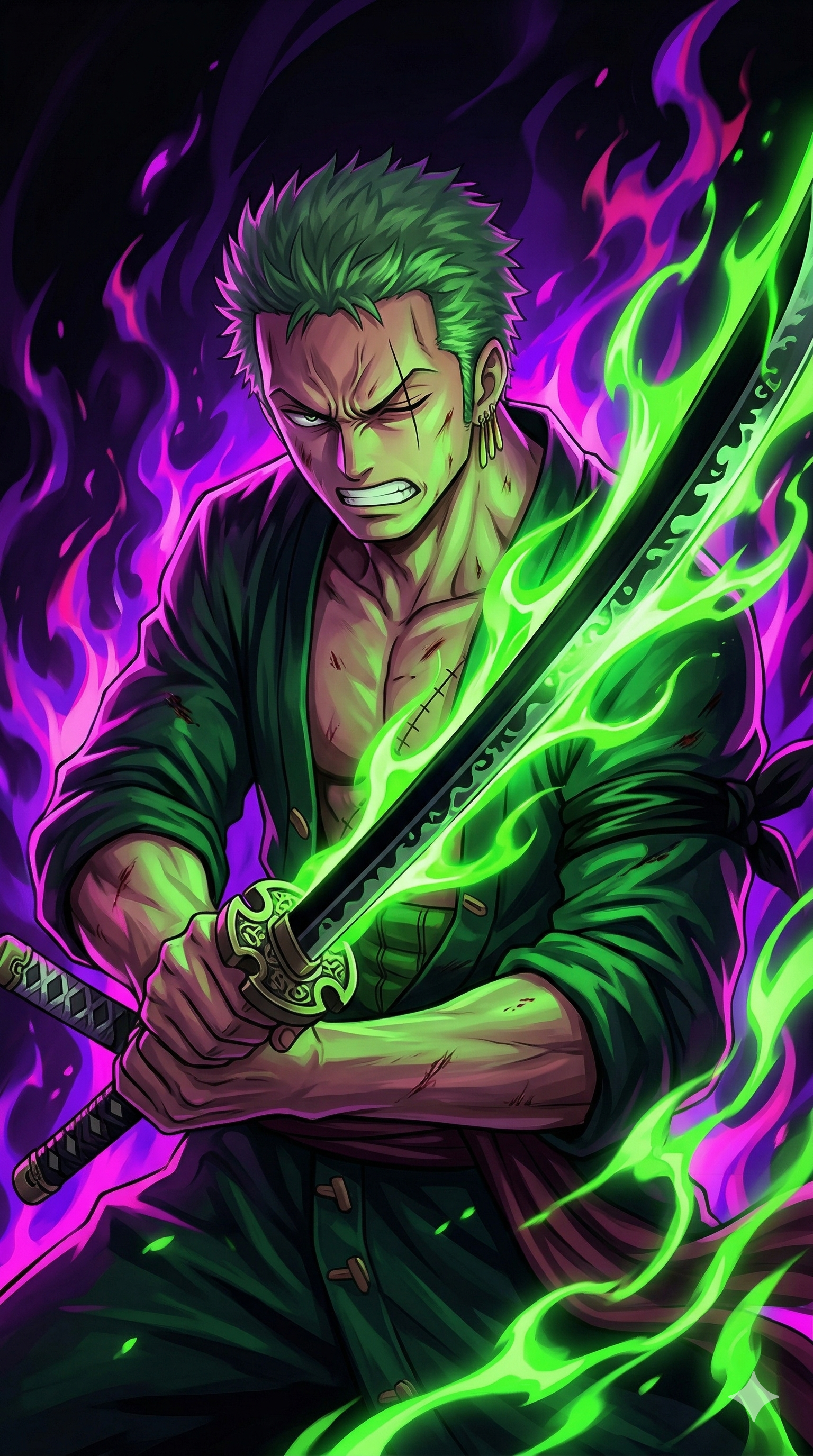 Zoro Wallpaper 4k Green Aura Mobile