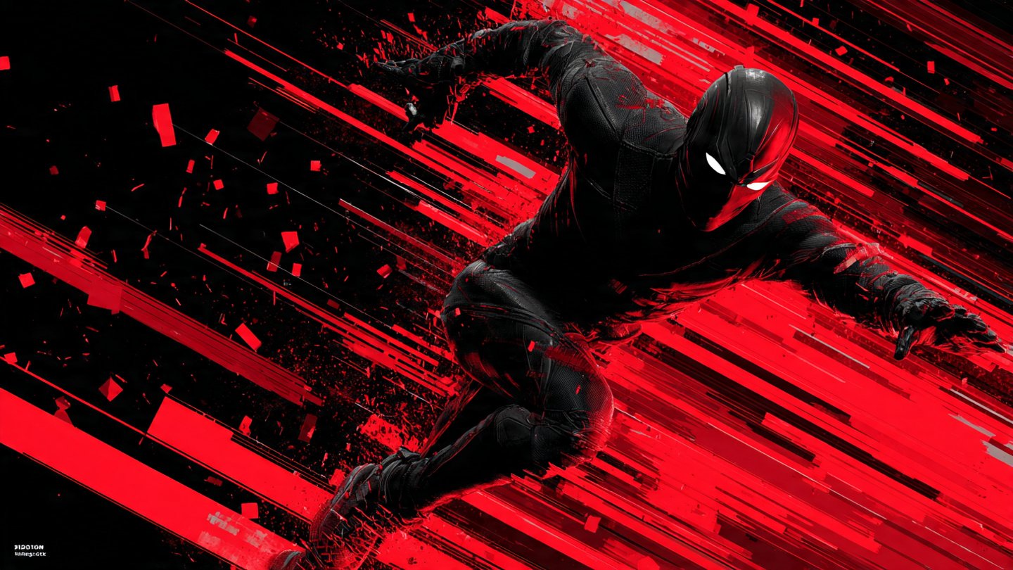 3d Red Background Spider Man
