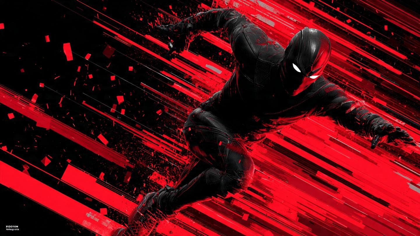 3d Red Background Spider Man