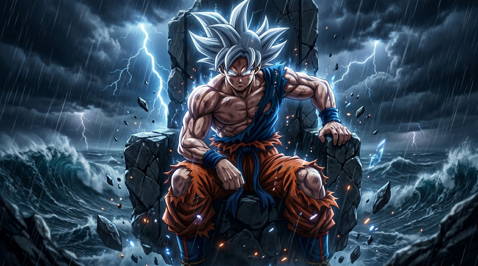 Ultra Instinct Goku Dark Wallpaper 4k wallpaper