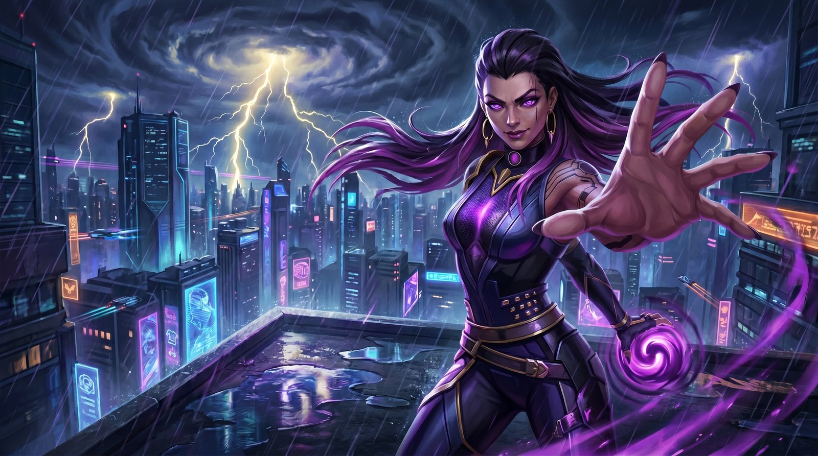 Reyna Valorant Wallpaper Purple Theme 4k wallpaper