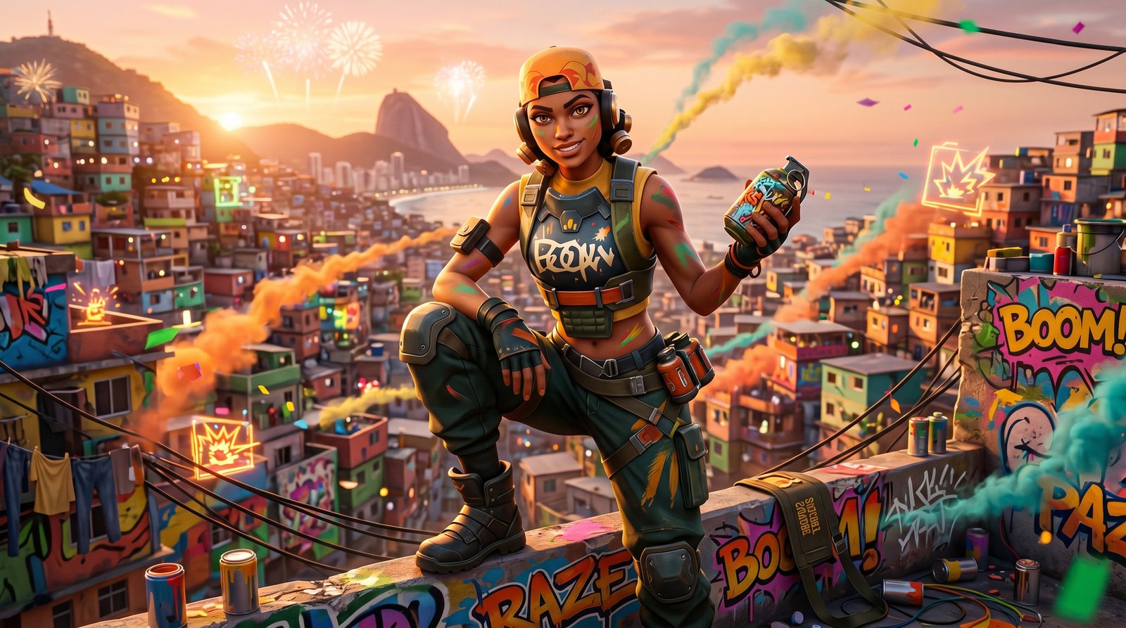 Raze Neon City Valorant Wallpaper 4k wallpaper