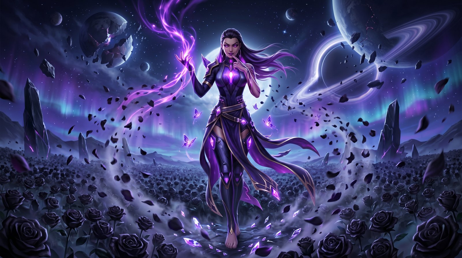 Reyna Purple Fire Valorant Wallpaper 4k wallpaper
