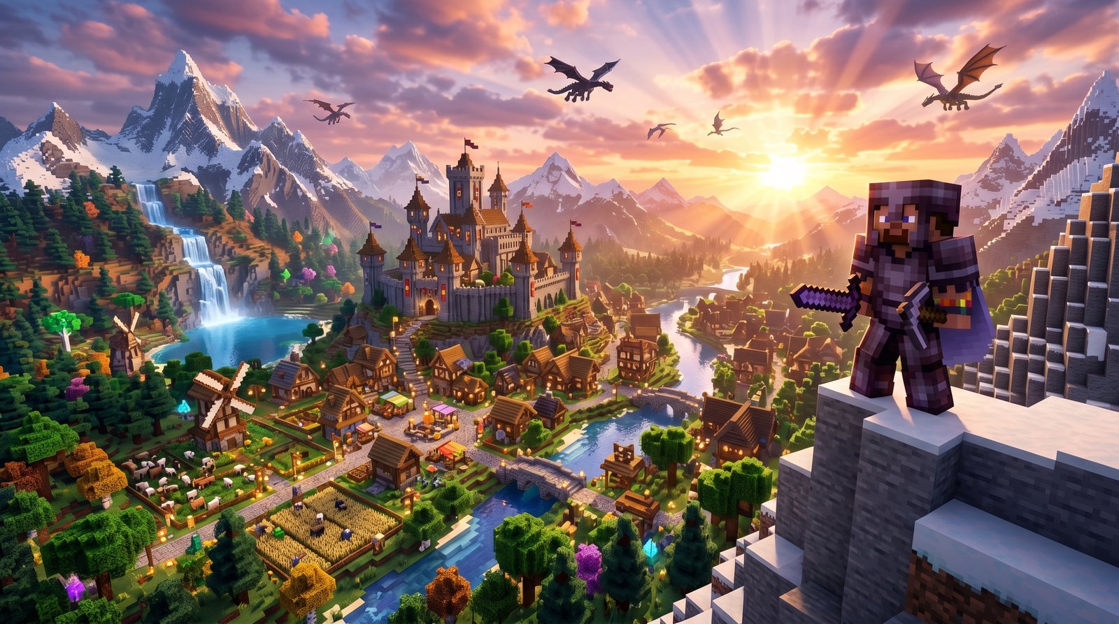 Minecraft Castle Wallpaper Laptop 4k wallpaper
