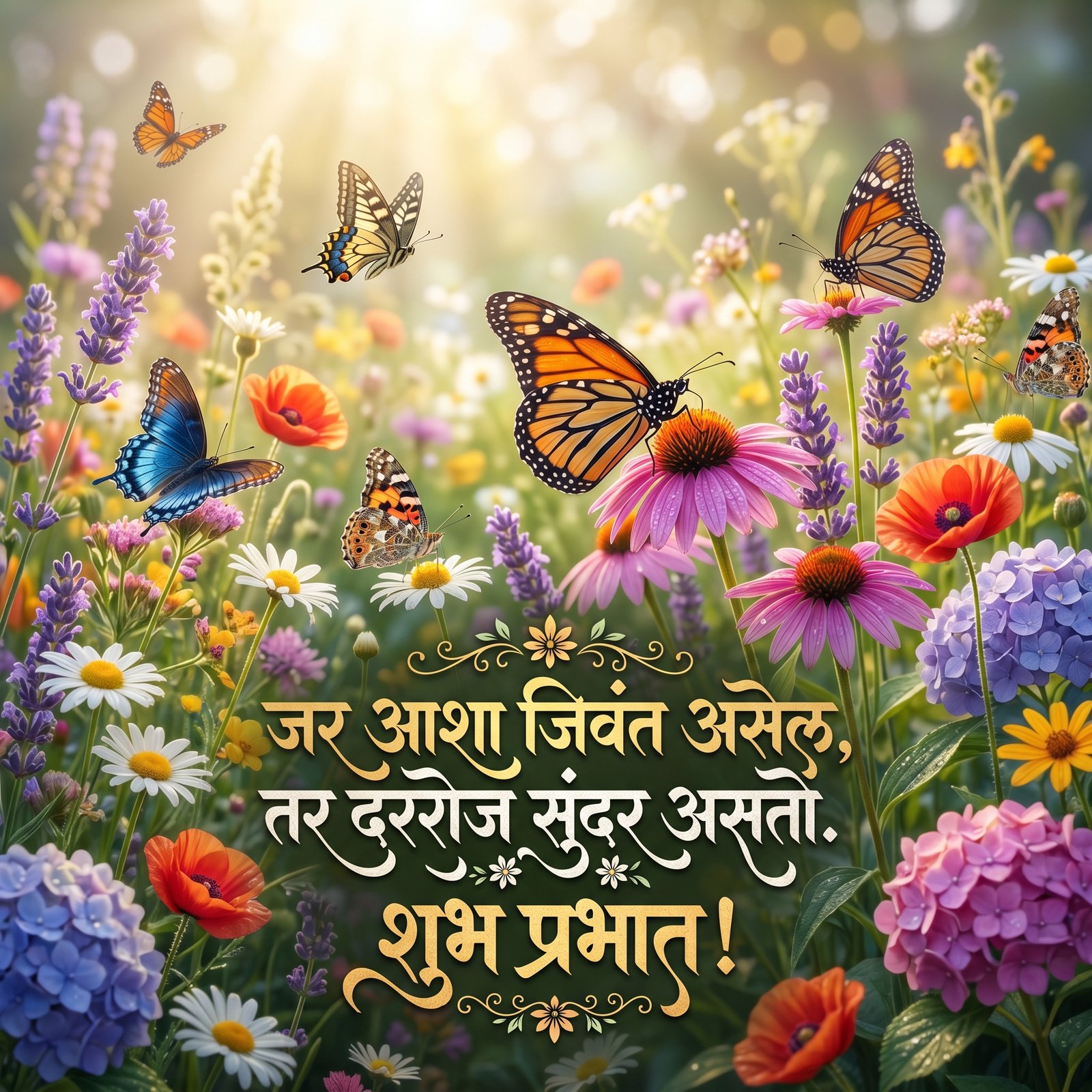 Download this beautiful Inspirational Good Morning Marathi Quotes wallpaper available in 1920x1080. Whether you need a fresh