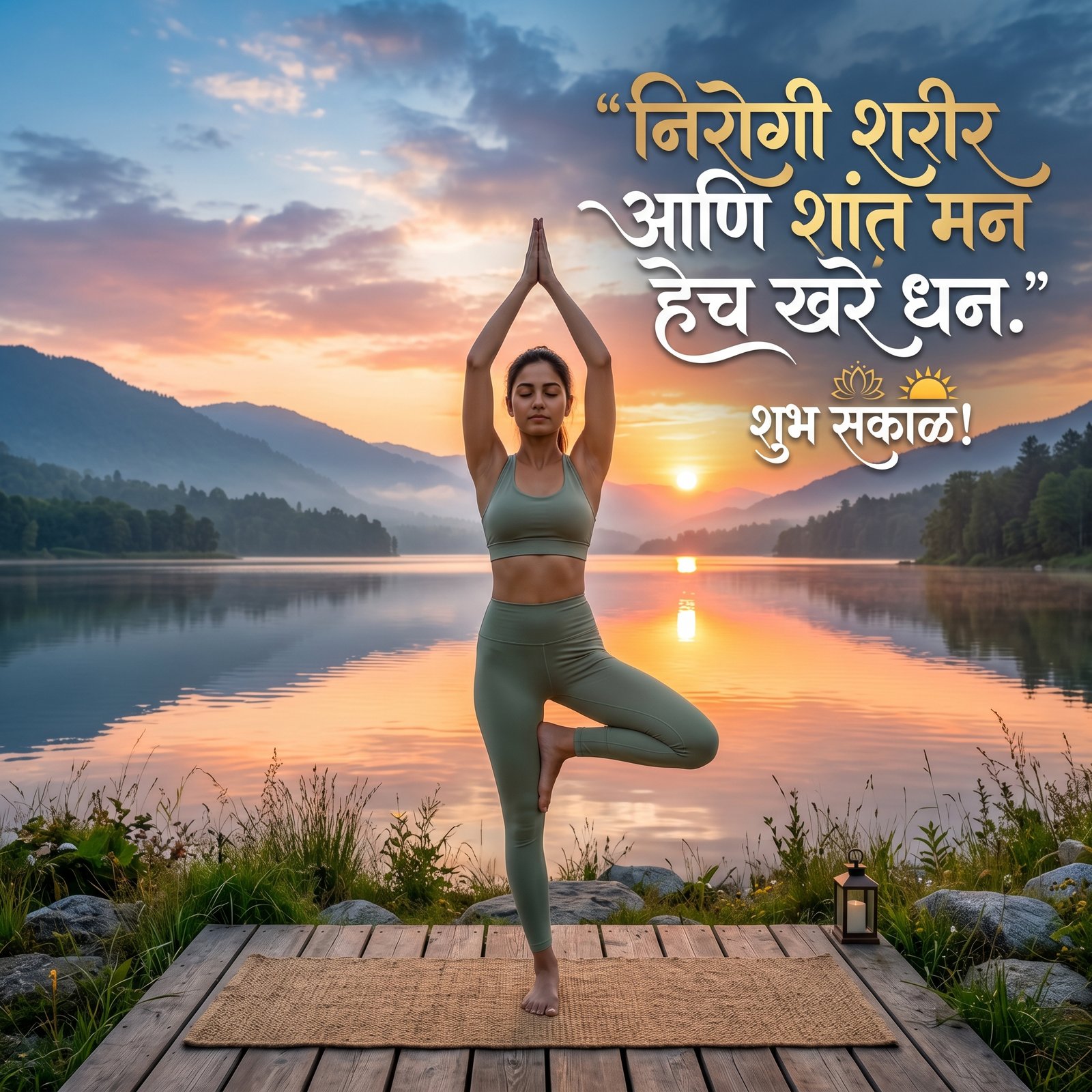 Download this Good Morning Marathi Images For Facebook in high quality design with 1920x1080 resolution. Perfect for your lap