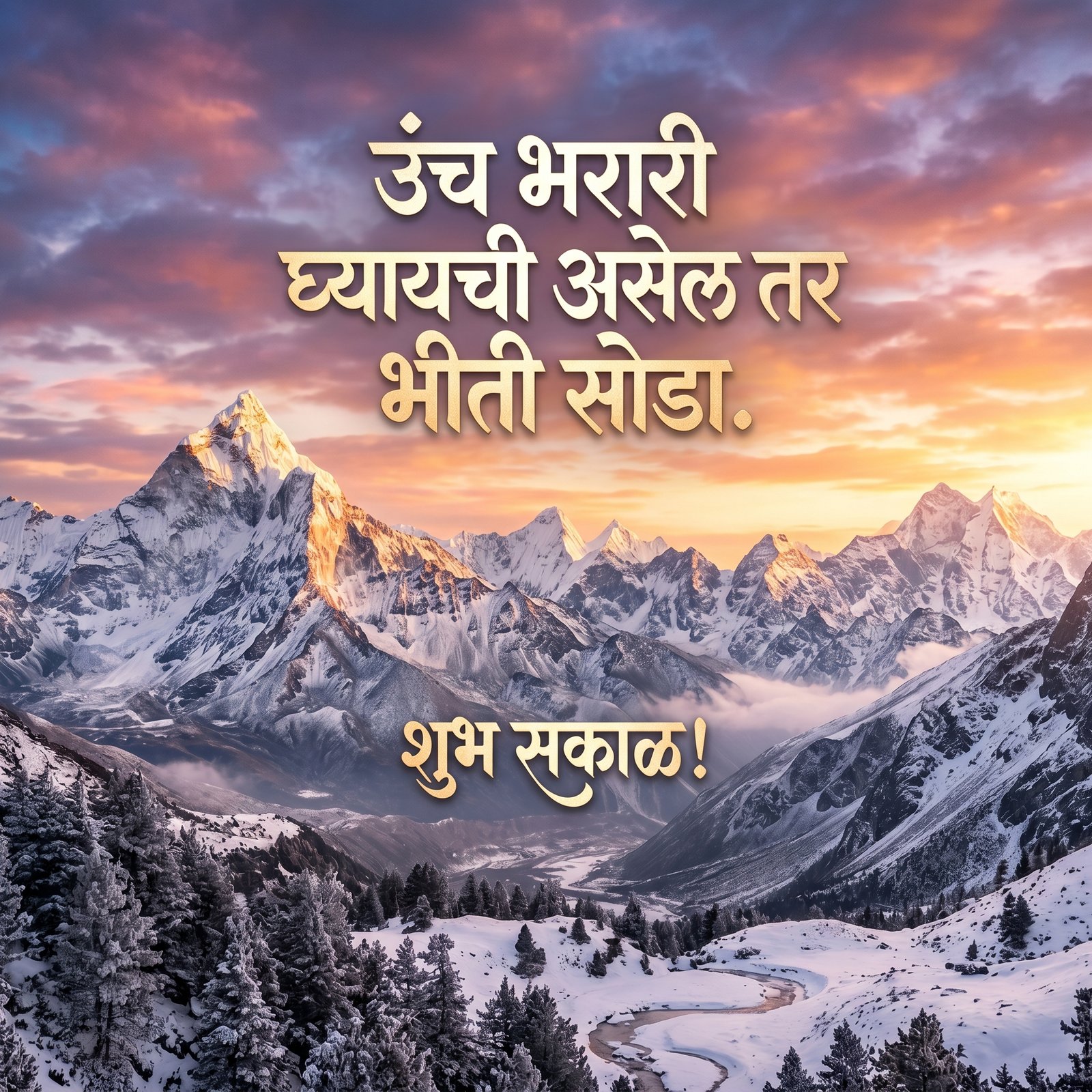 Download this Colorful Good Morning Marathi Greetings in high quality design with 1920x1080 resolution. Perfect for your lapt