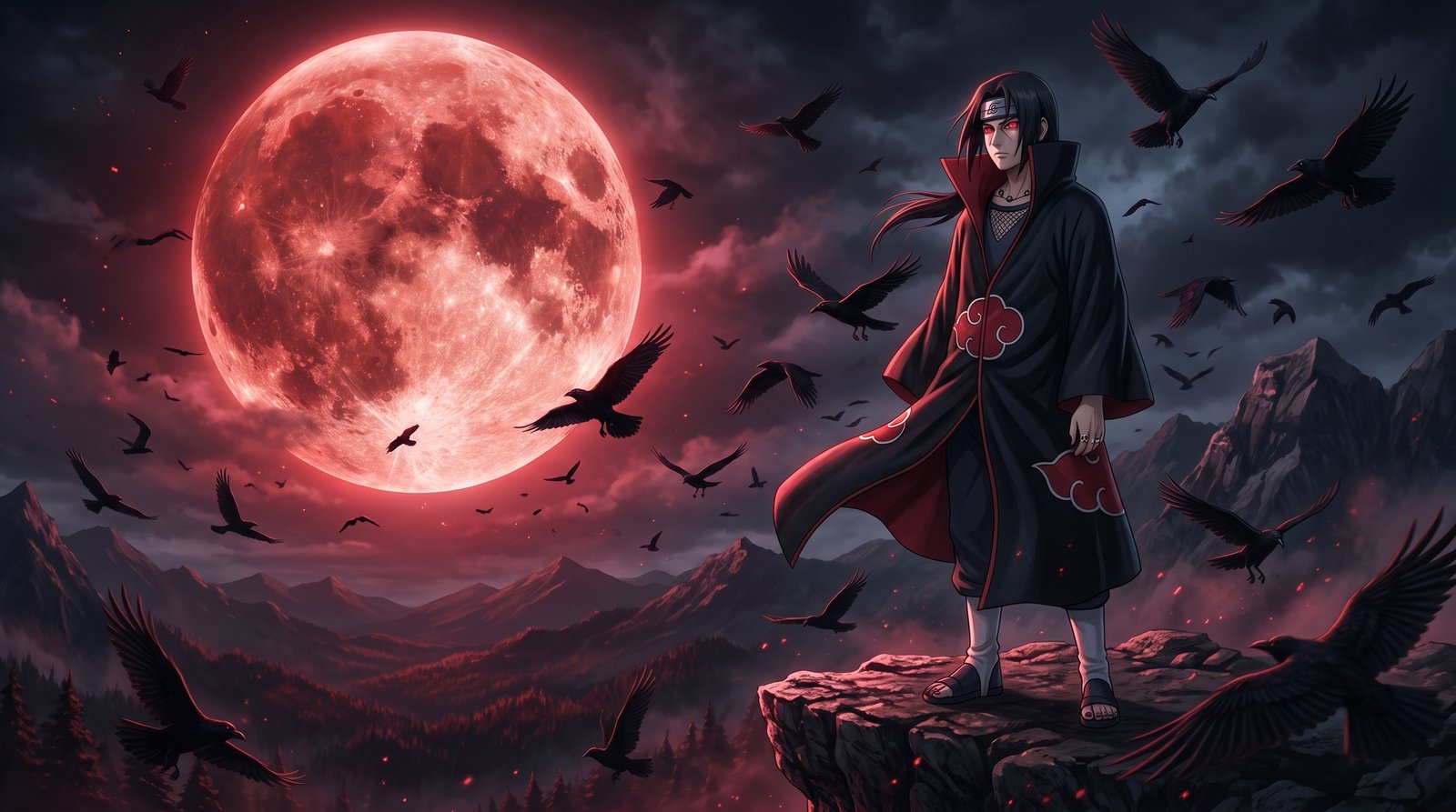 What Do you think about this Itachi Uchiha Wallpaper Red Moon delivers in 3840x2160 resolution. A must-have 4k wallpaper for