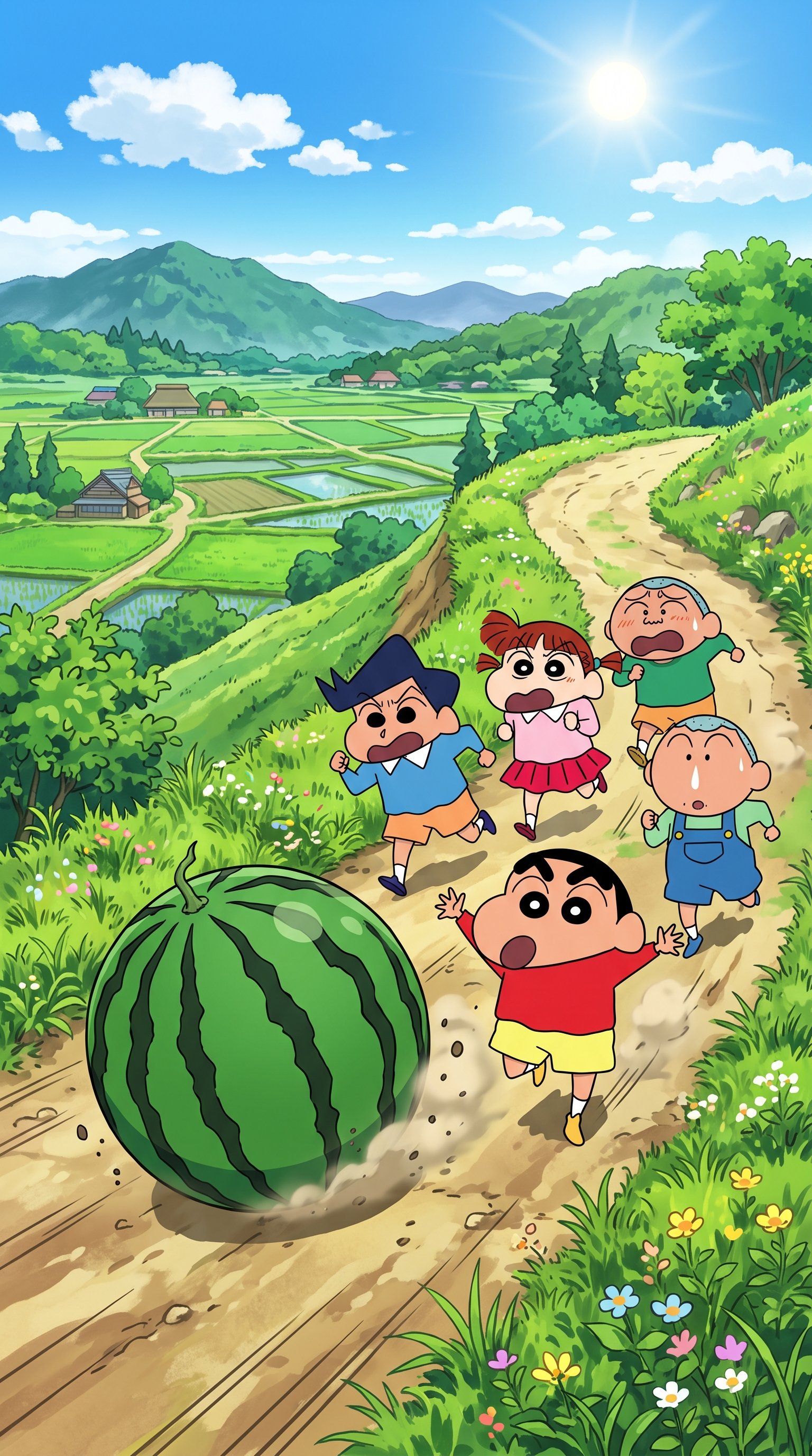 Download this Shinchan Adventure Wallpaper Phone in high quality design with 2160x3840 resolution. Perfect for your laptop, m