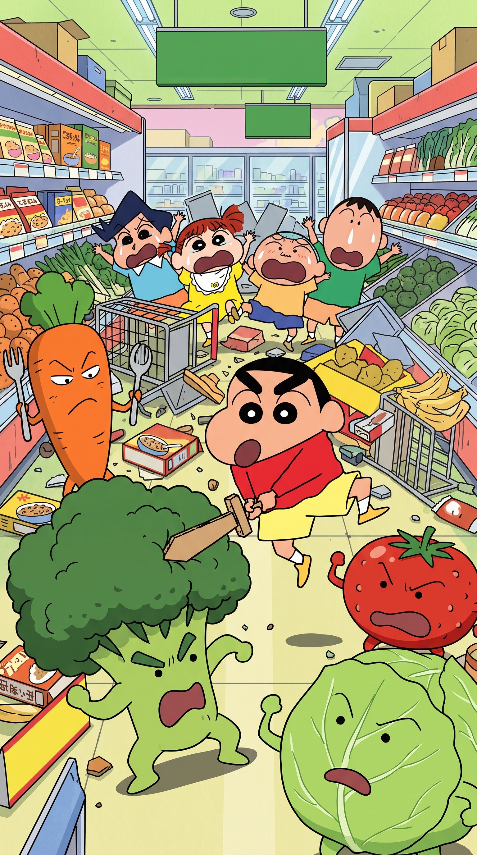Do you want this eye-catching Shinchan Happy Friends Wallpaper in 2160x3840 quality. Ideal for anyone searching for premium 4