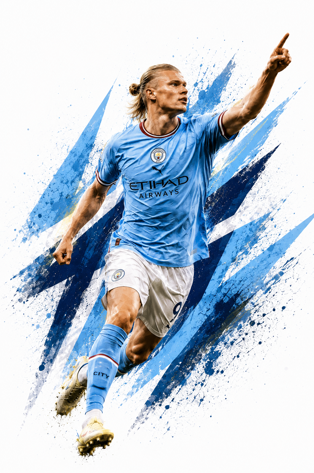 Experience one of the best Erling Haaland wallpapers in stunning 4K resolution. Created with a cinematic sports style, this w