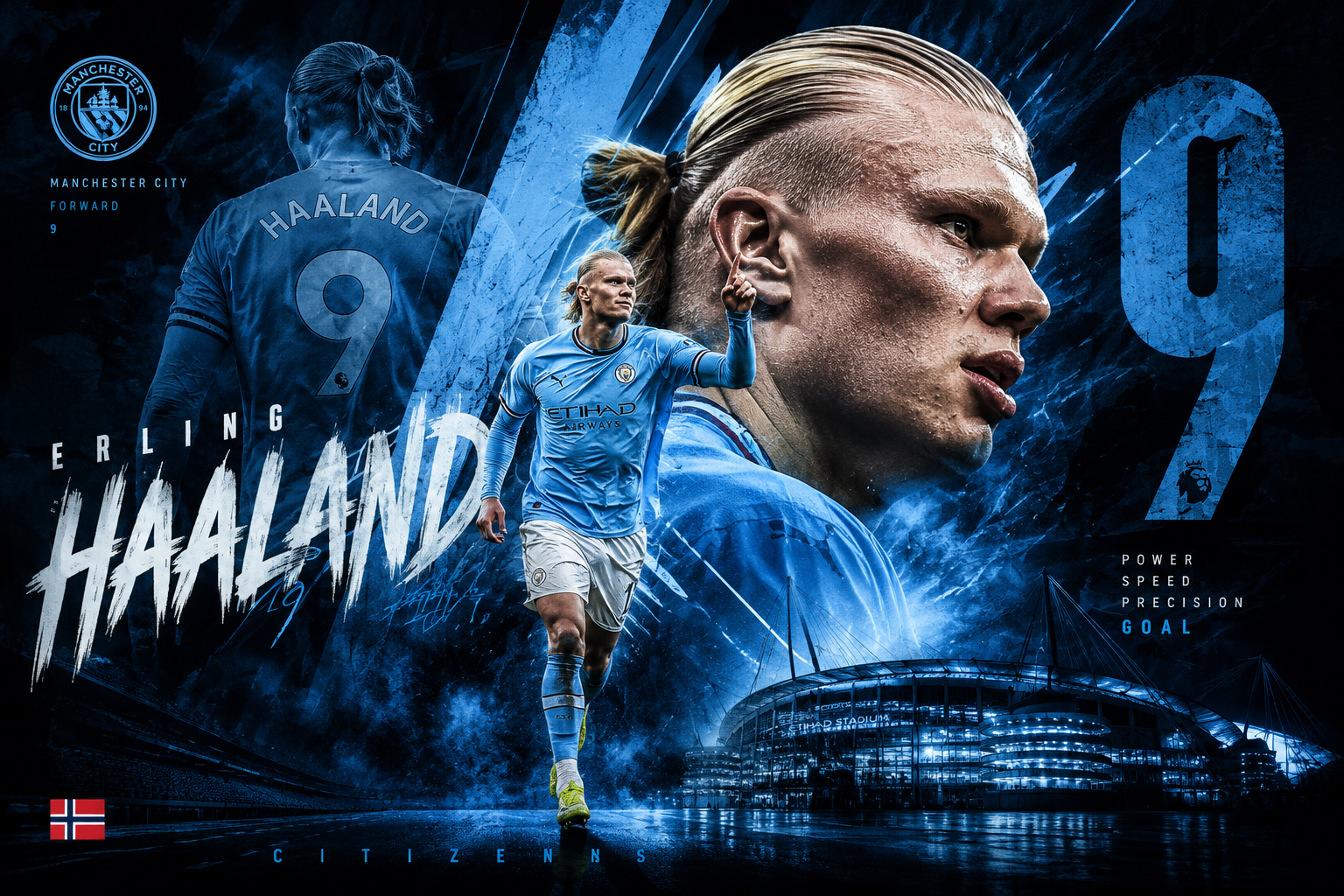 Show your support for one of the world's top footballers with this high-quality Erling Haaland wallpaper. Designed for both d