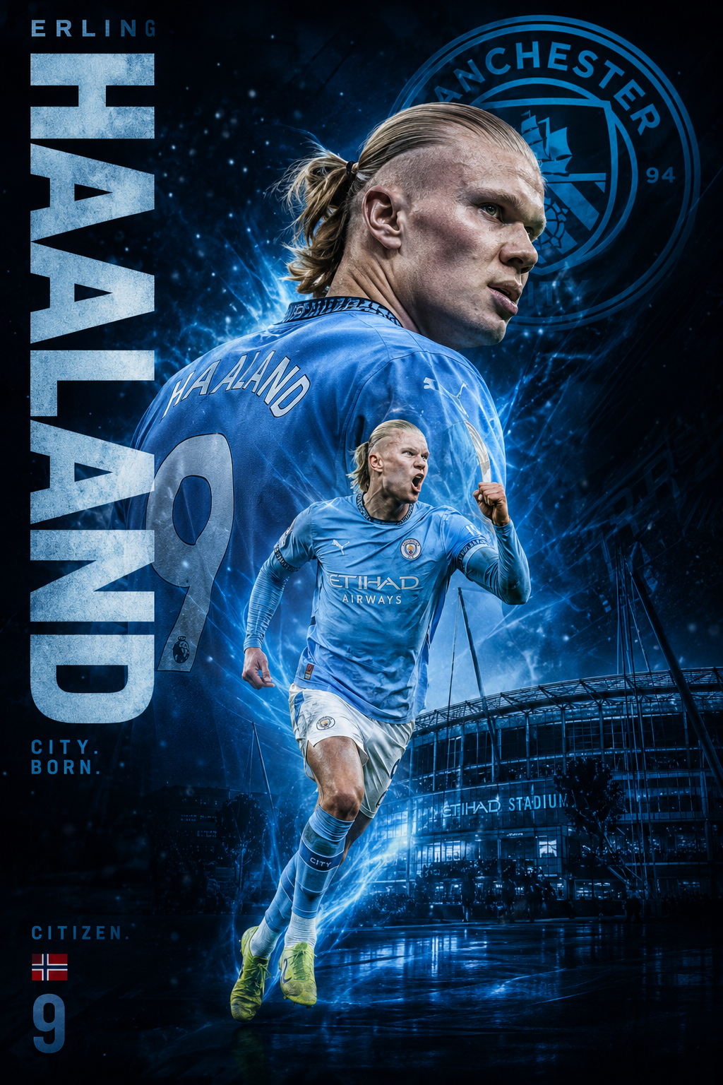 Discover a professionally designed Erling Haaland wallpaper available in 4K and HD quality. Whether you're customizing your g