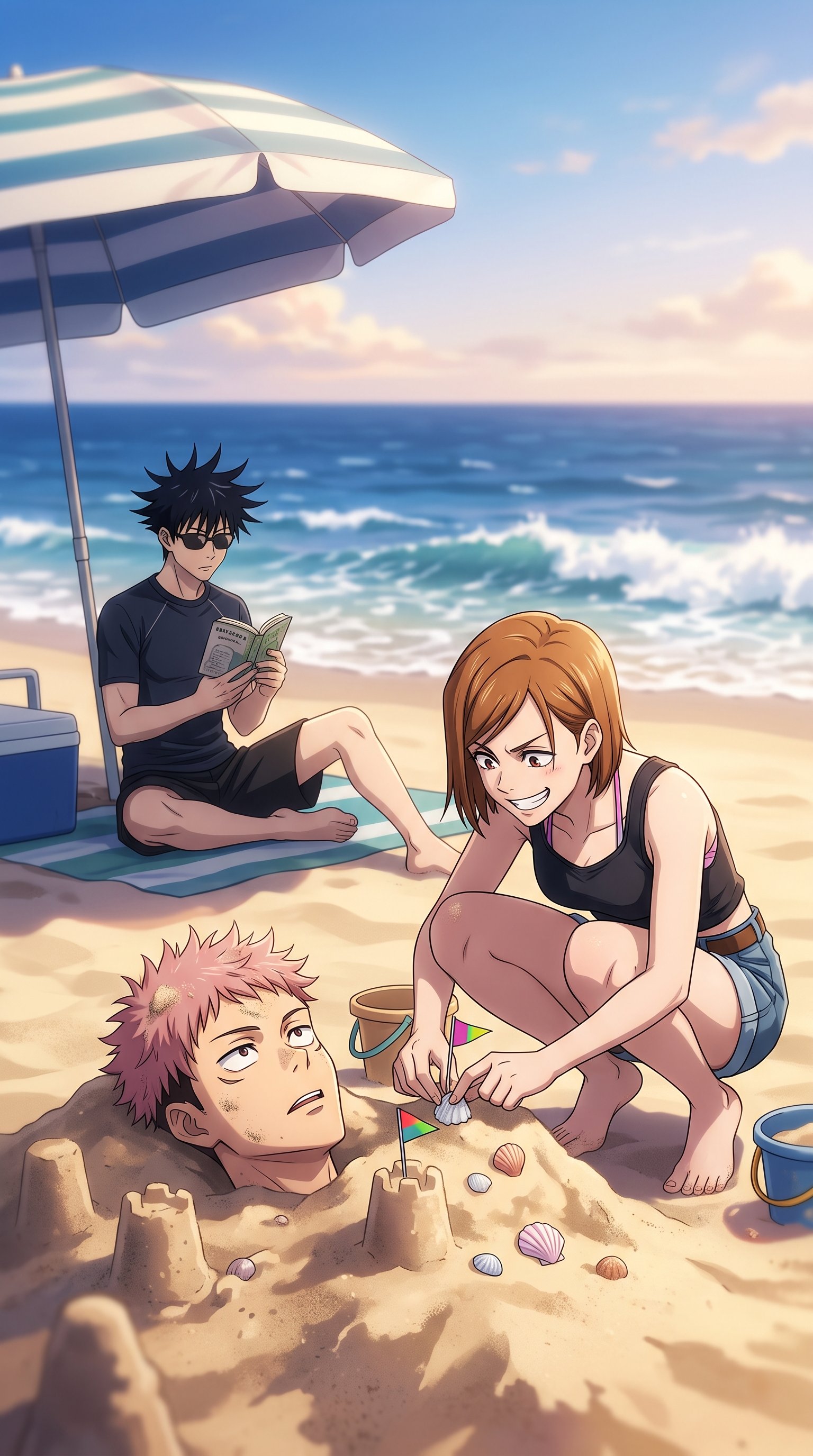 Download this Jjk Team In Beach 4k Anime Wallpaper Hd in high quality design with 2160x3840 resolution. Perfect for your lapt